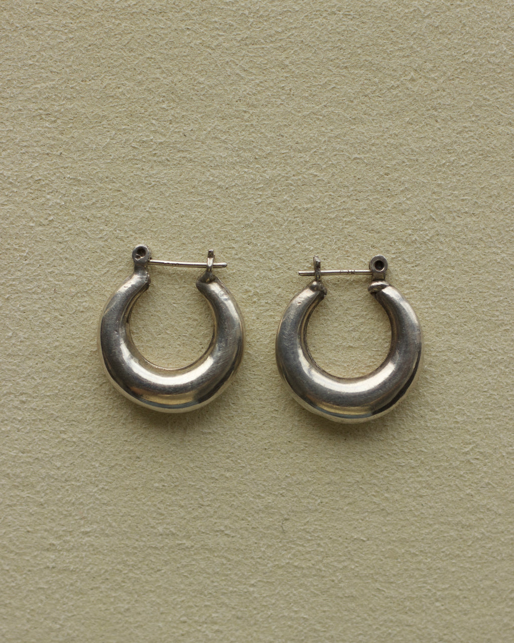 Silver Chunky Hoops