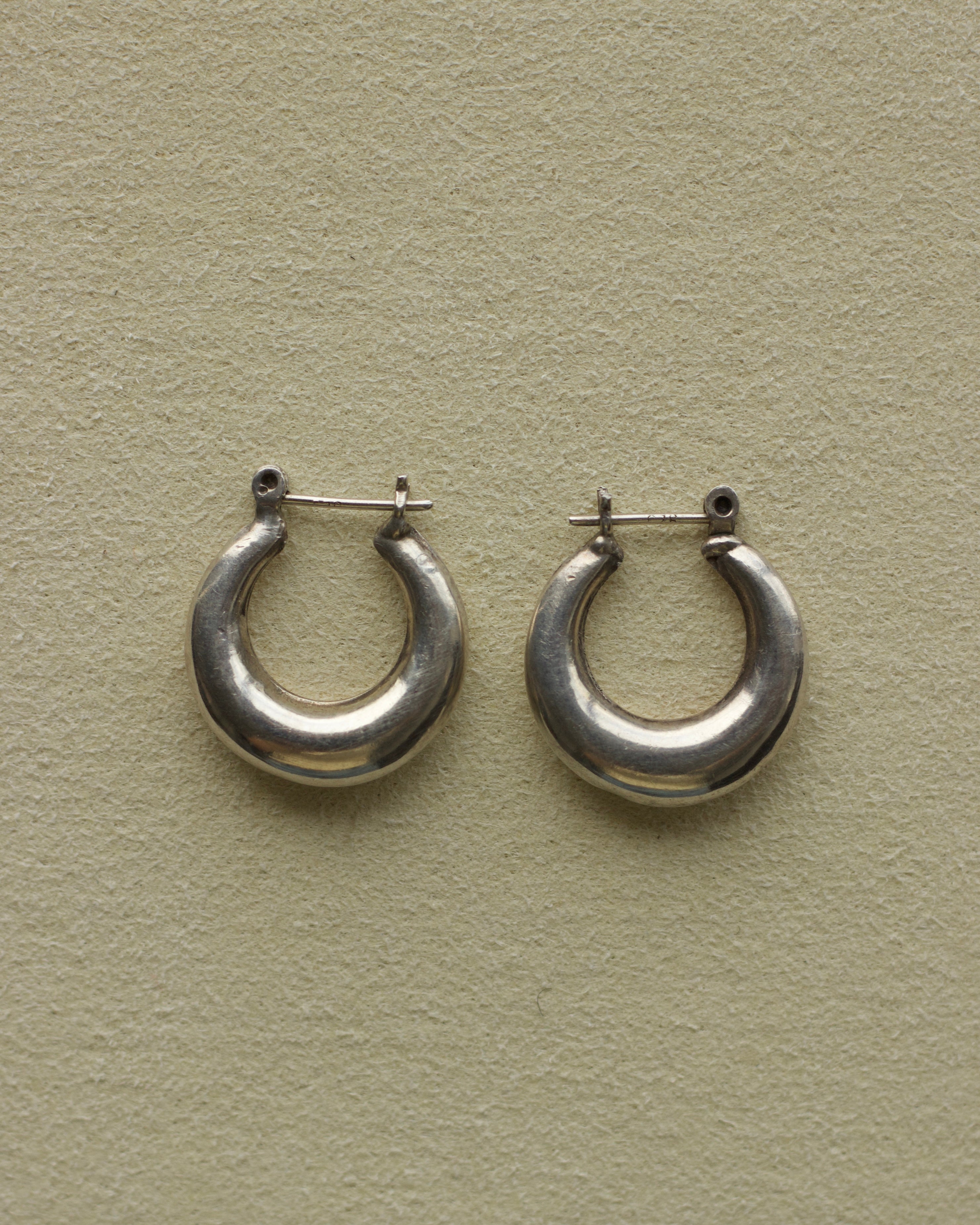 Silver Chunky Hoops