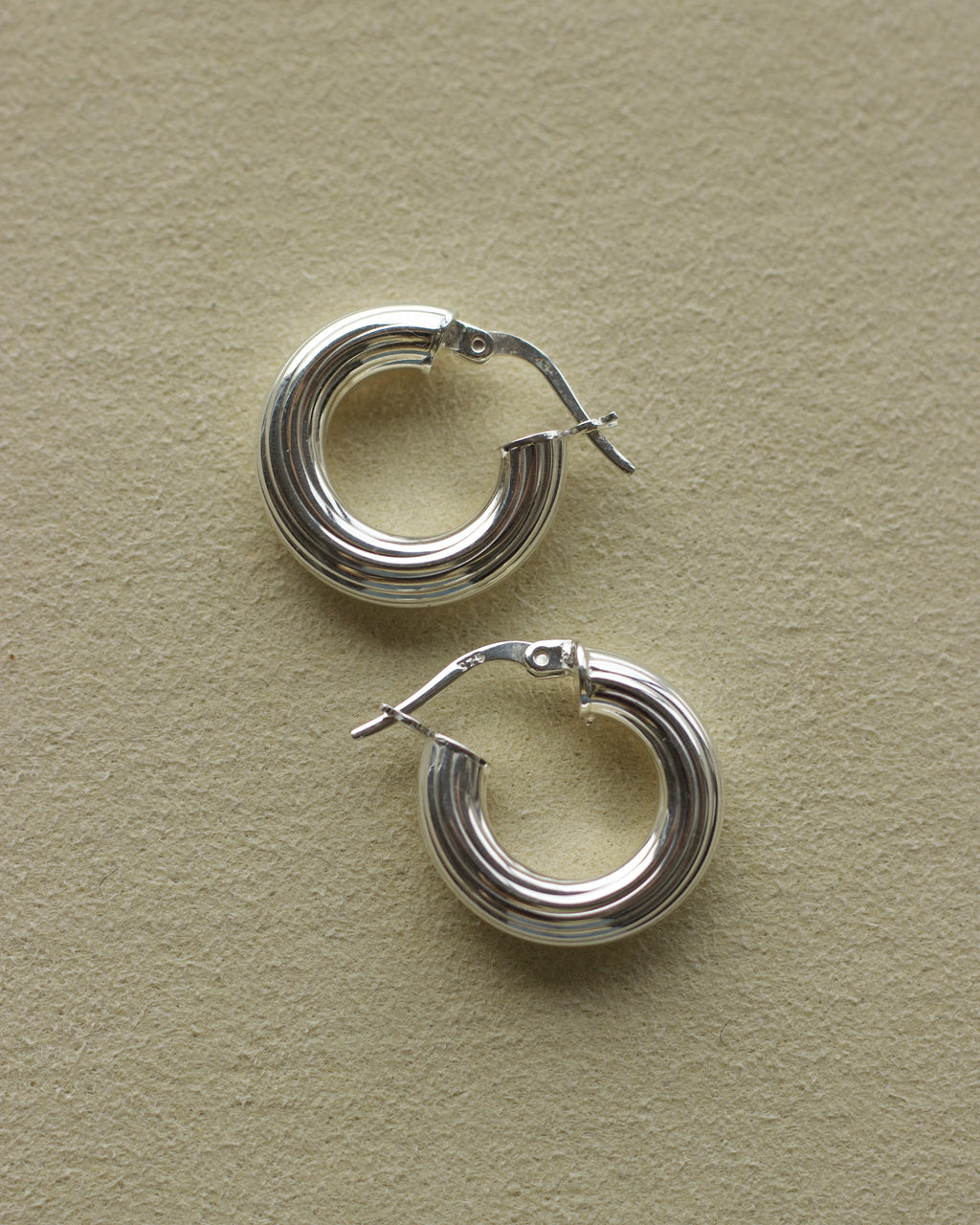 Silver Lined Hoops (E025018)