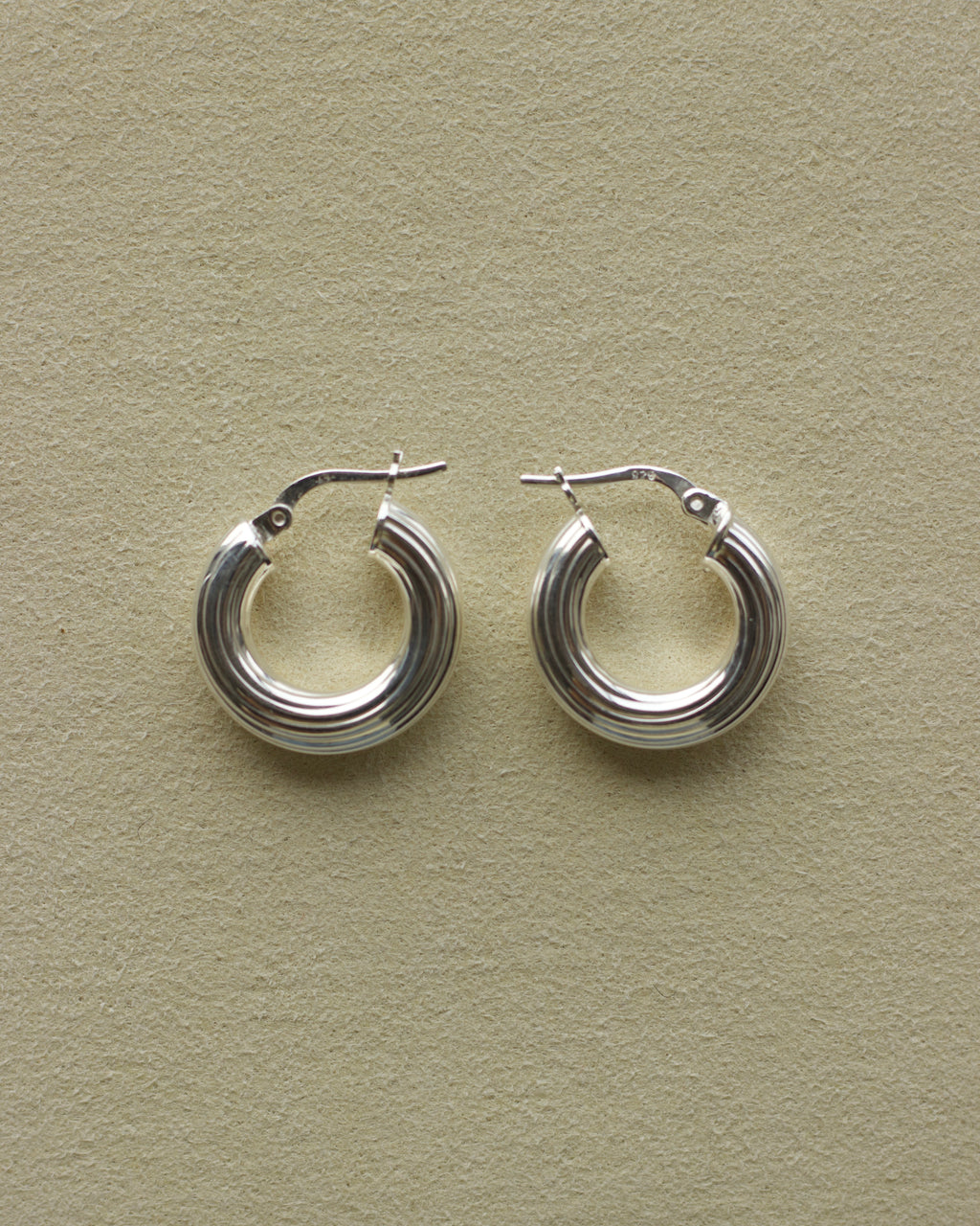 Silver Lined Hoops (E025018)