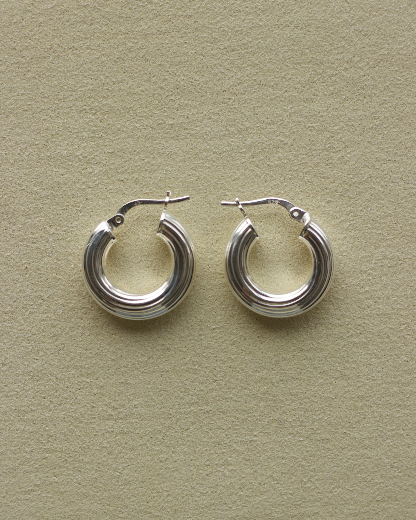 Silver Lined Hoops (E025018)