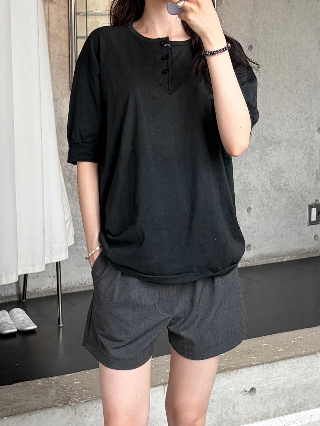 Short Sleeve Henley Tee