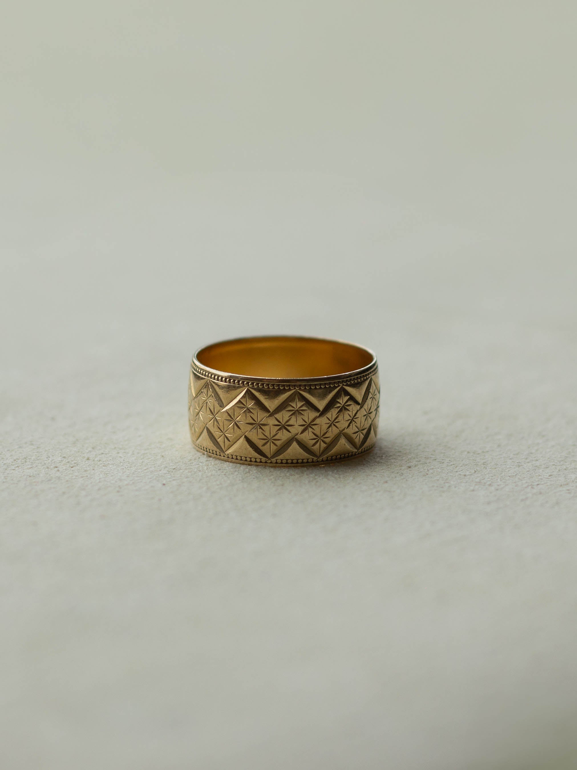 9ct Gold Geometric Texture Band (GDR-25SS004)