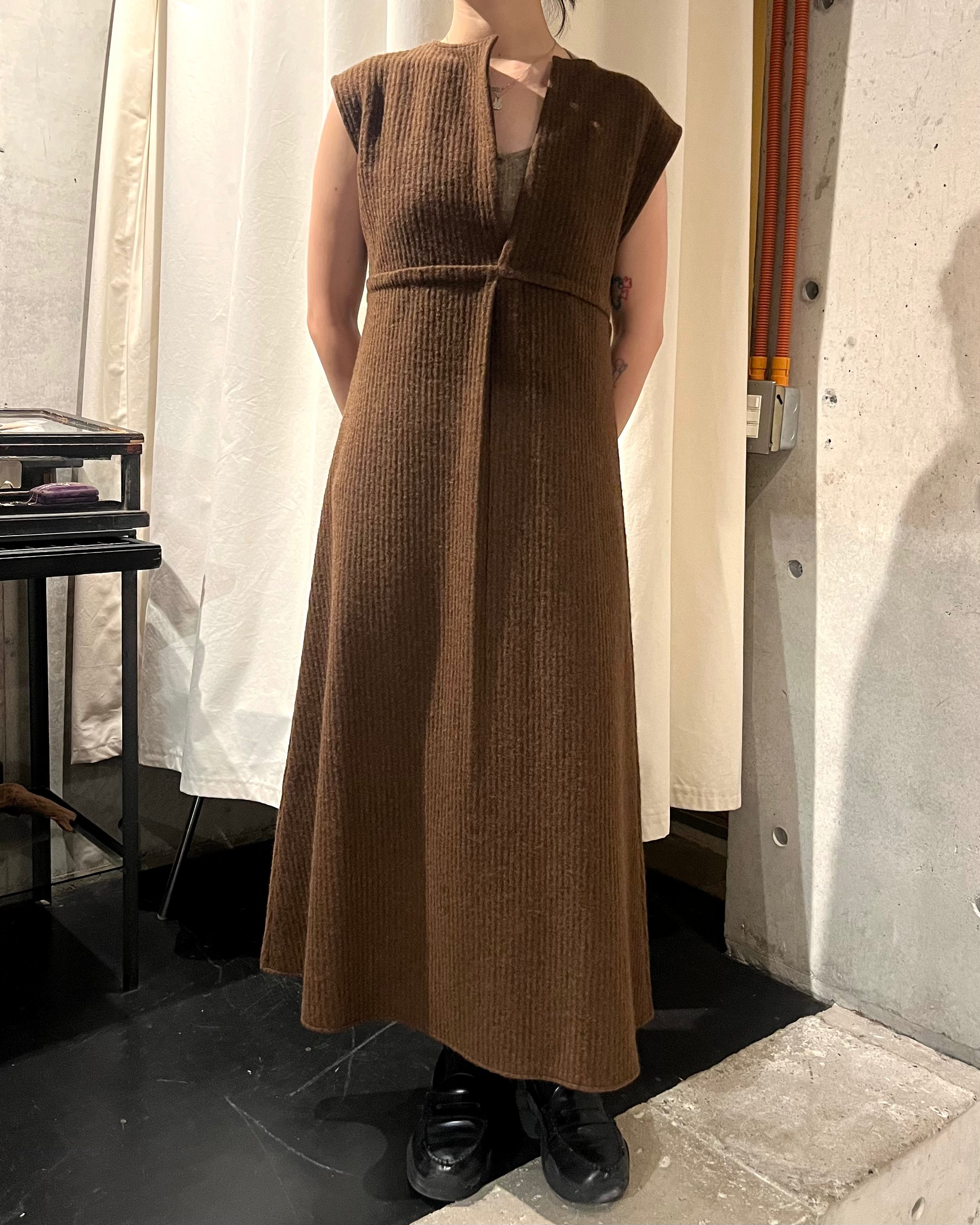 "RUOHAN" CARAMAL DRESS