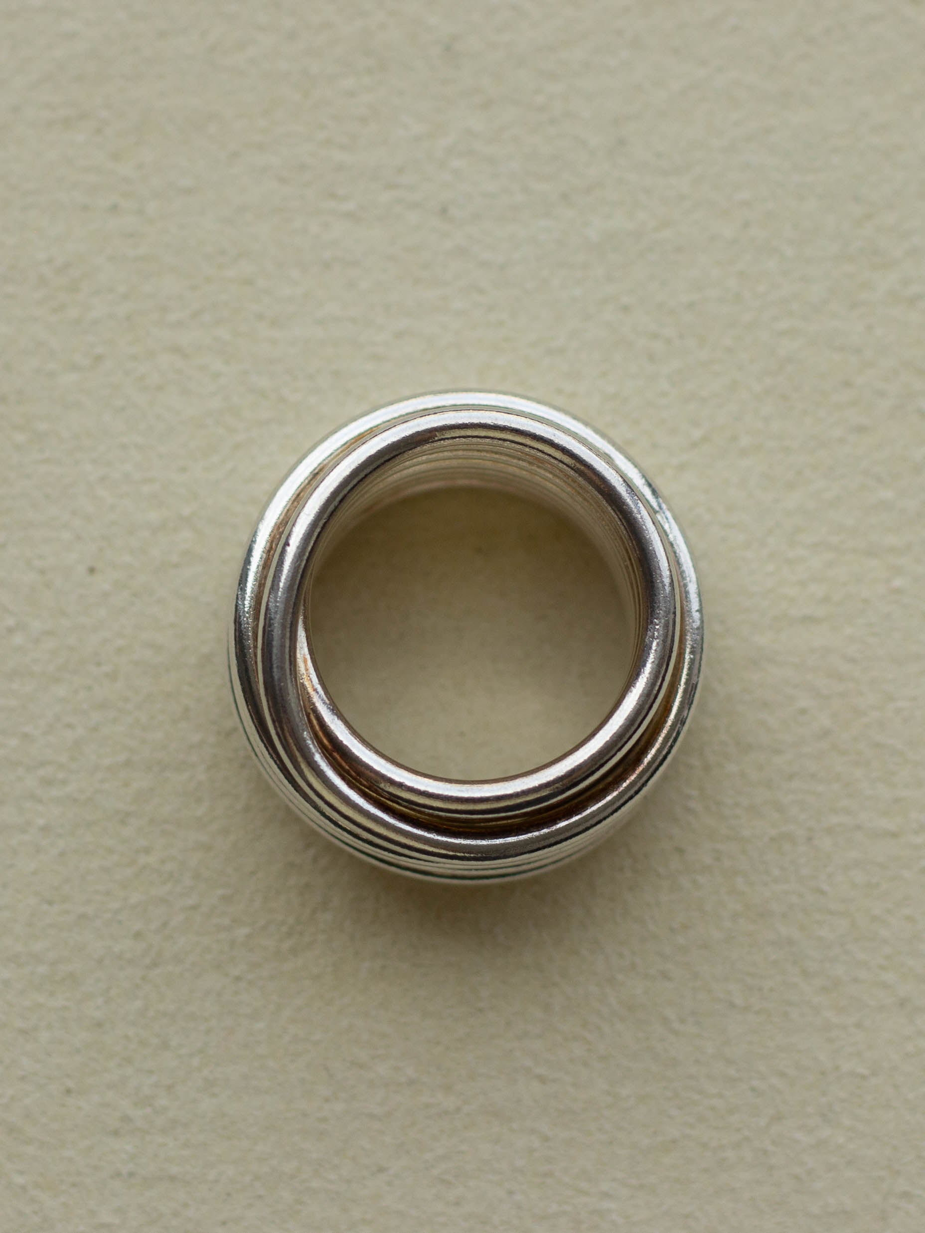 Silver Heavy Chunky Wire Ring (SVR-25SS025)