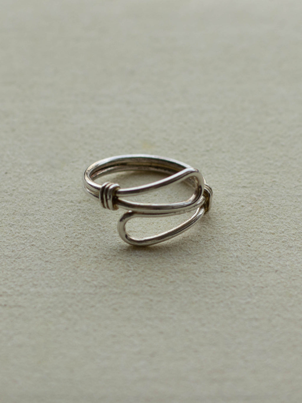 Silver Wired Teo tone Ring (SVR-25SS016)