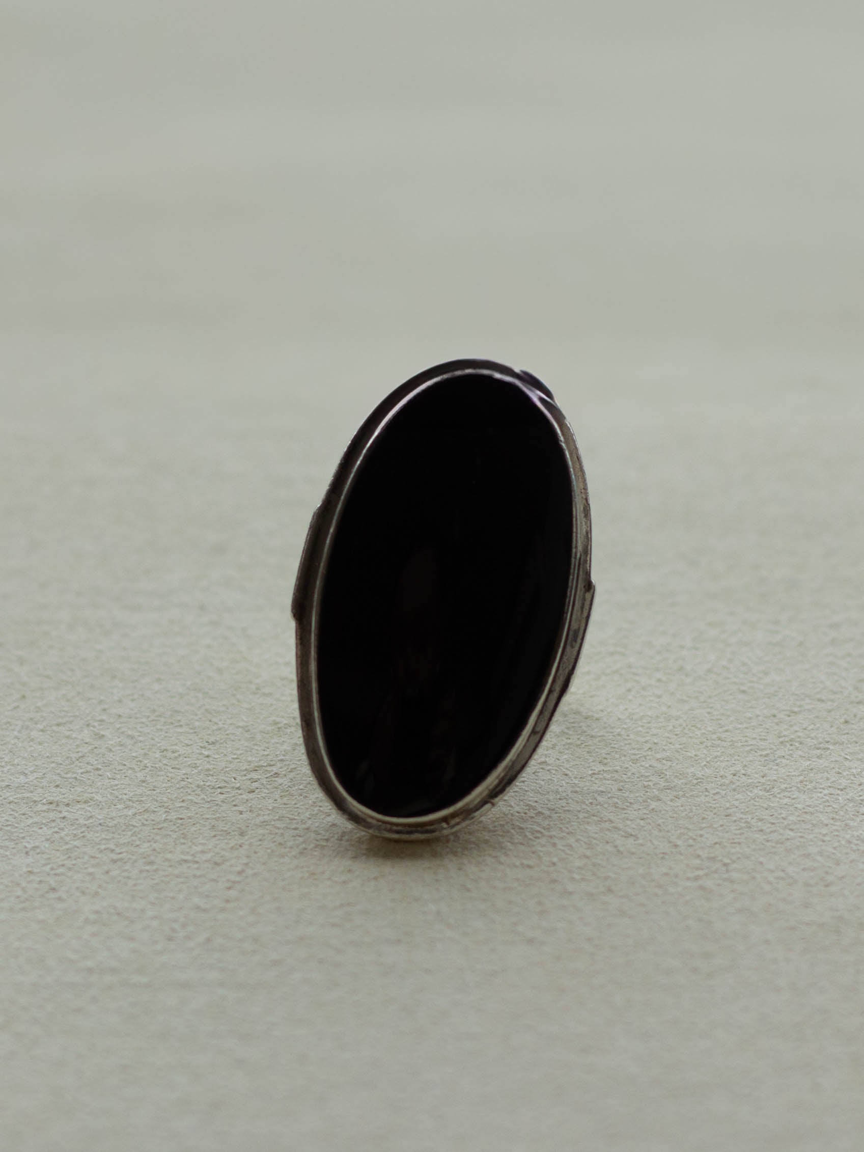 Silver Black Onyx Statement Ring (SVR-25SS015)
