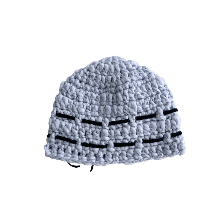 "CROCHEANT" Short Ribbon Beanie - Sora