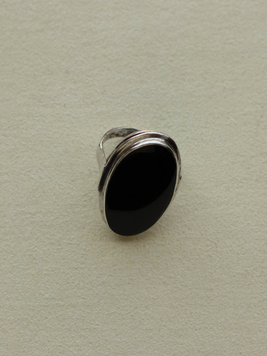 Silver Black Onyx Statement Ring (SVR-25SS015)