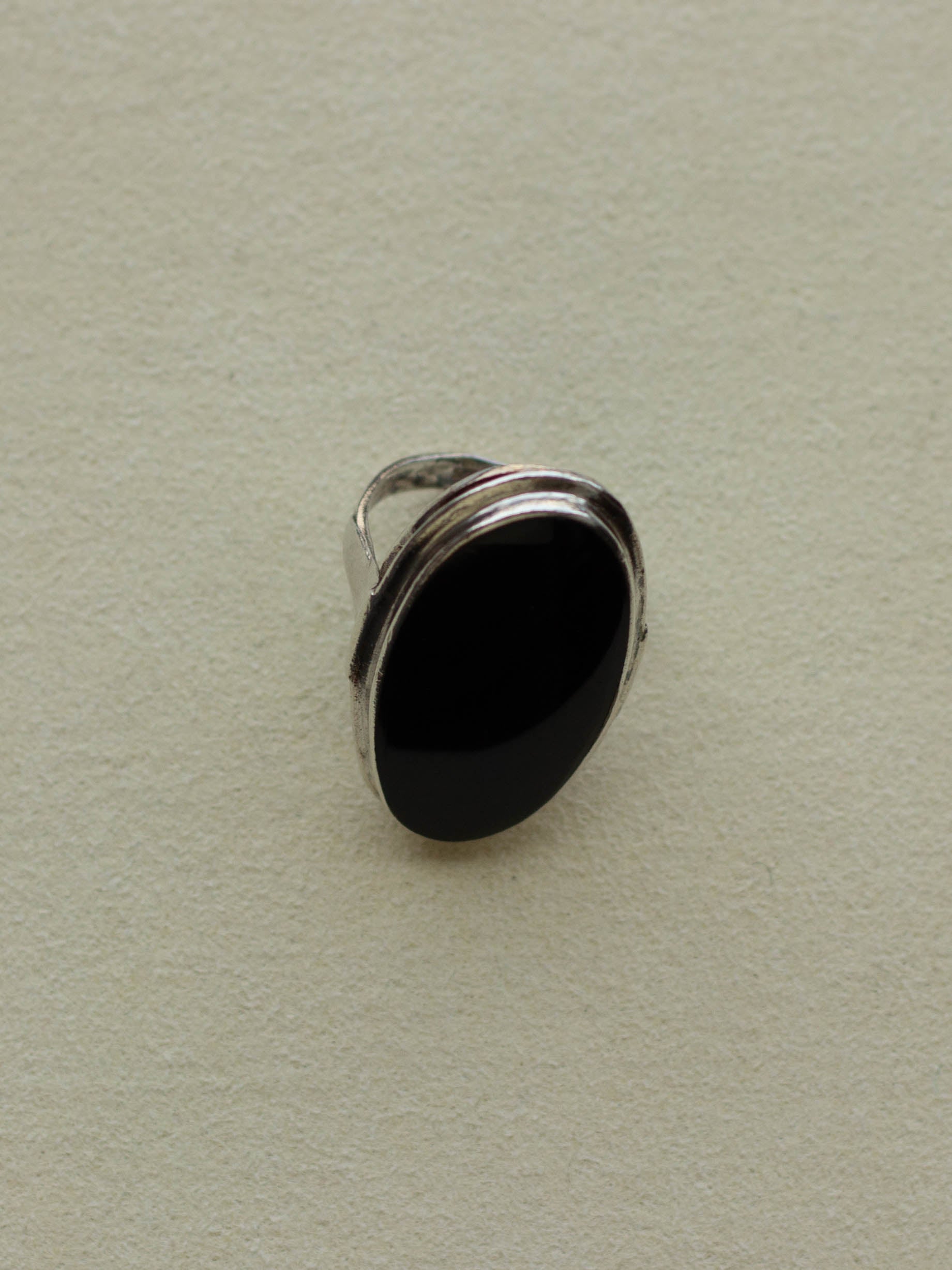 Silver Black Onyx Statement Ring (SVR-25SS015)