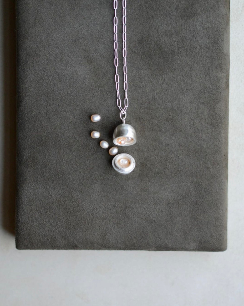 "Dunton Ellerkamp" Egg Pendant - Seed Pearls