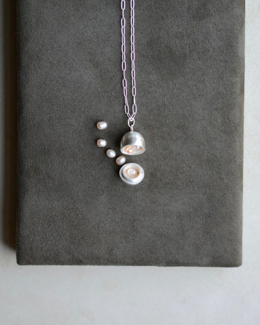 Egg Pendant - Seed Pearls