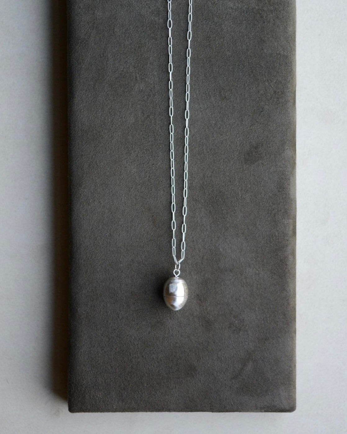 Egg Pendant - Seed Pearls