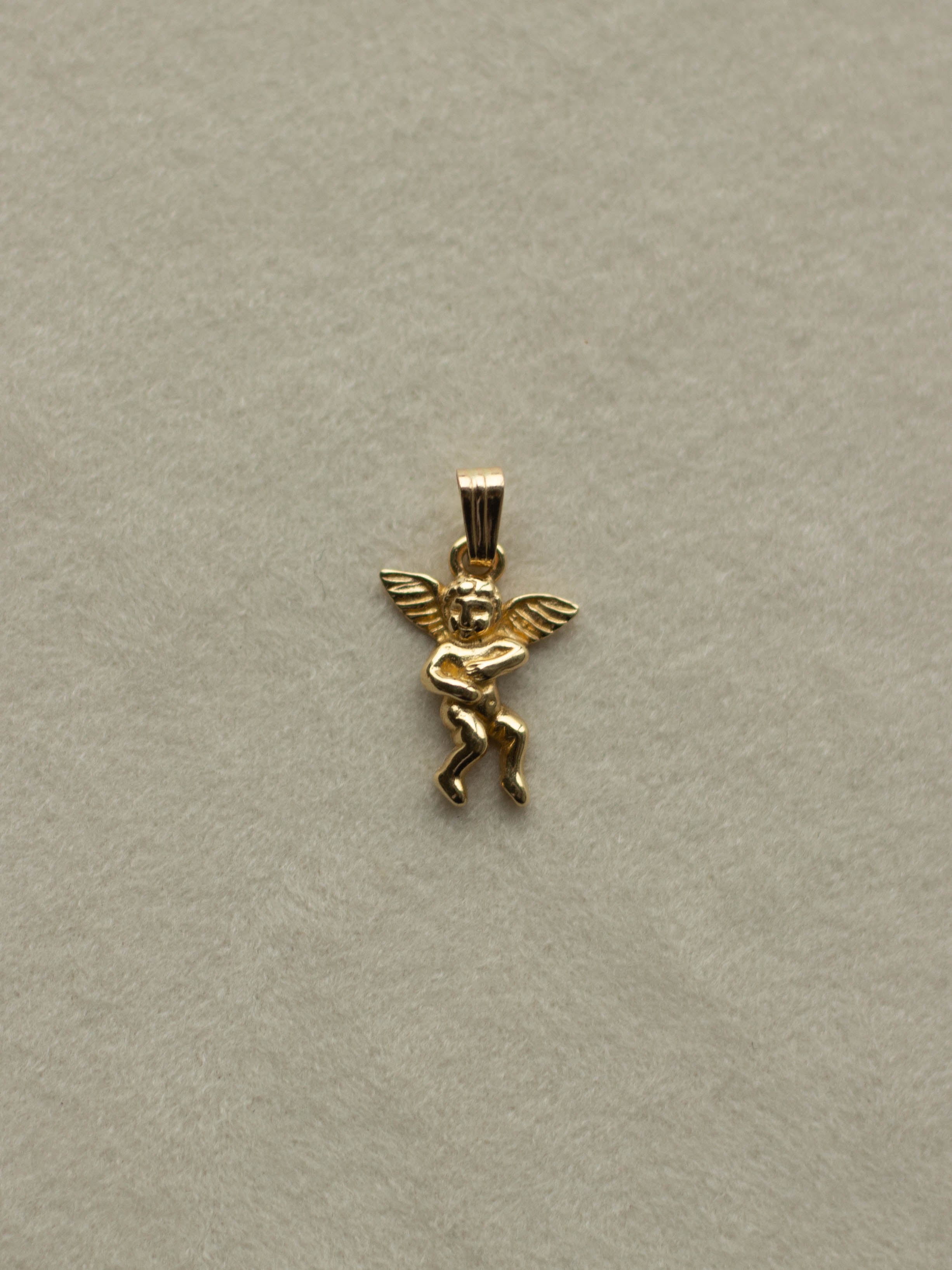 14K Angel Charm - Left (GDN25021-1)