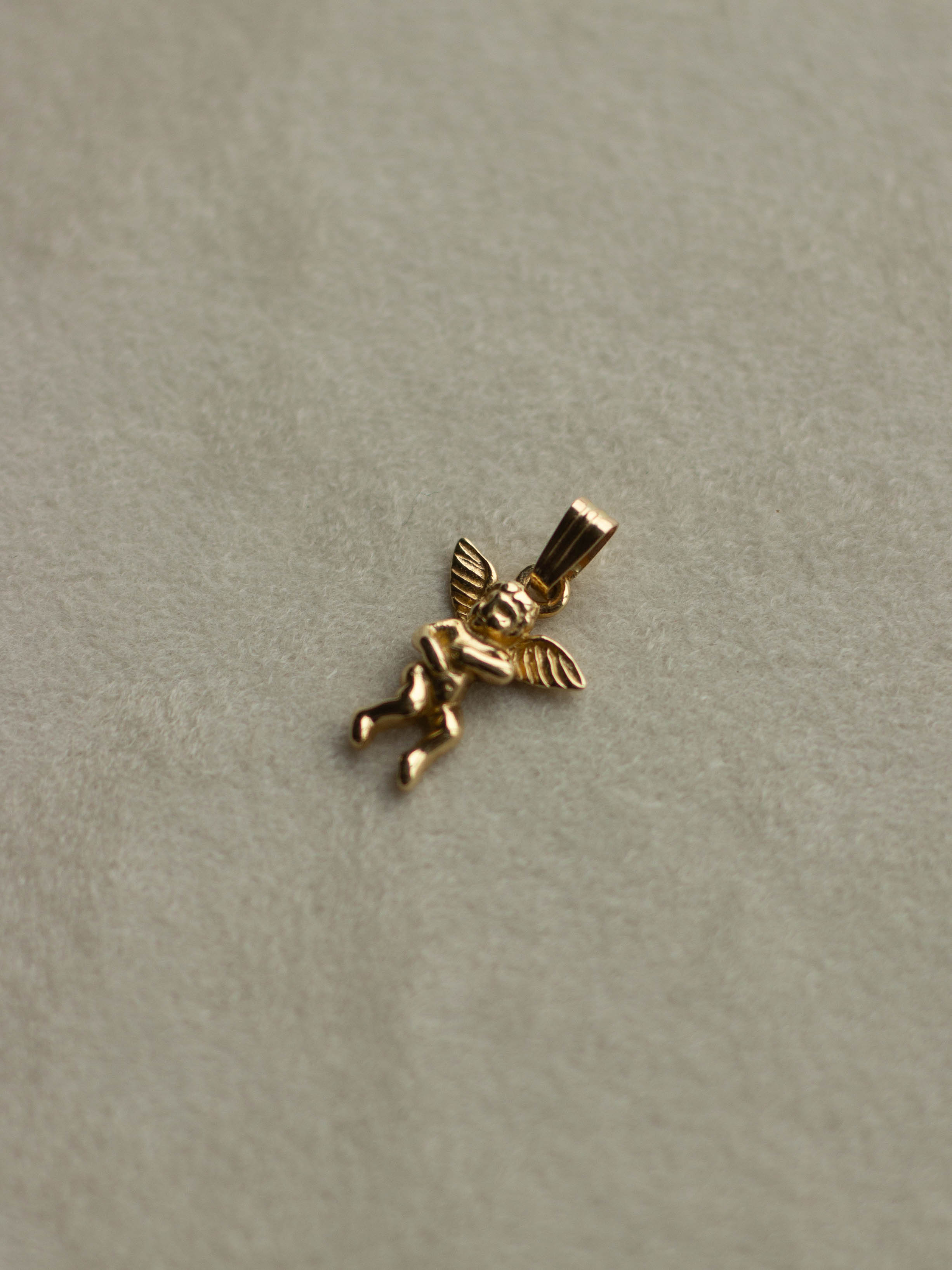 14K Angel Charm - Left (GDN25021-1)