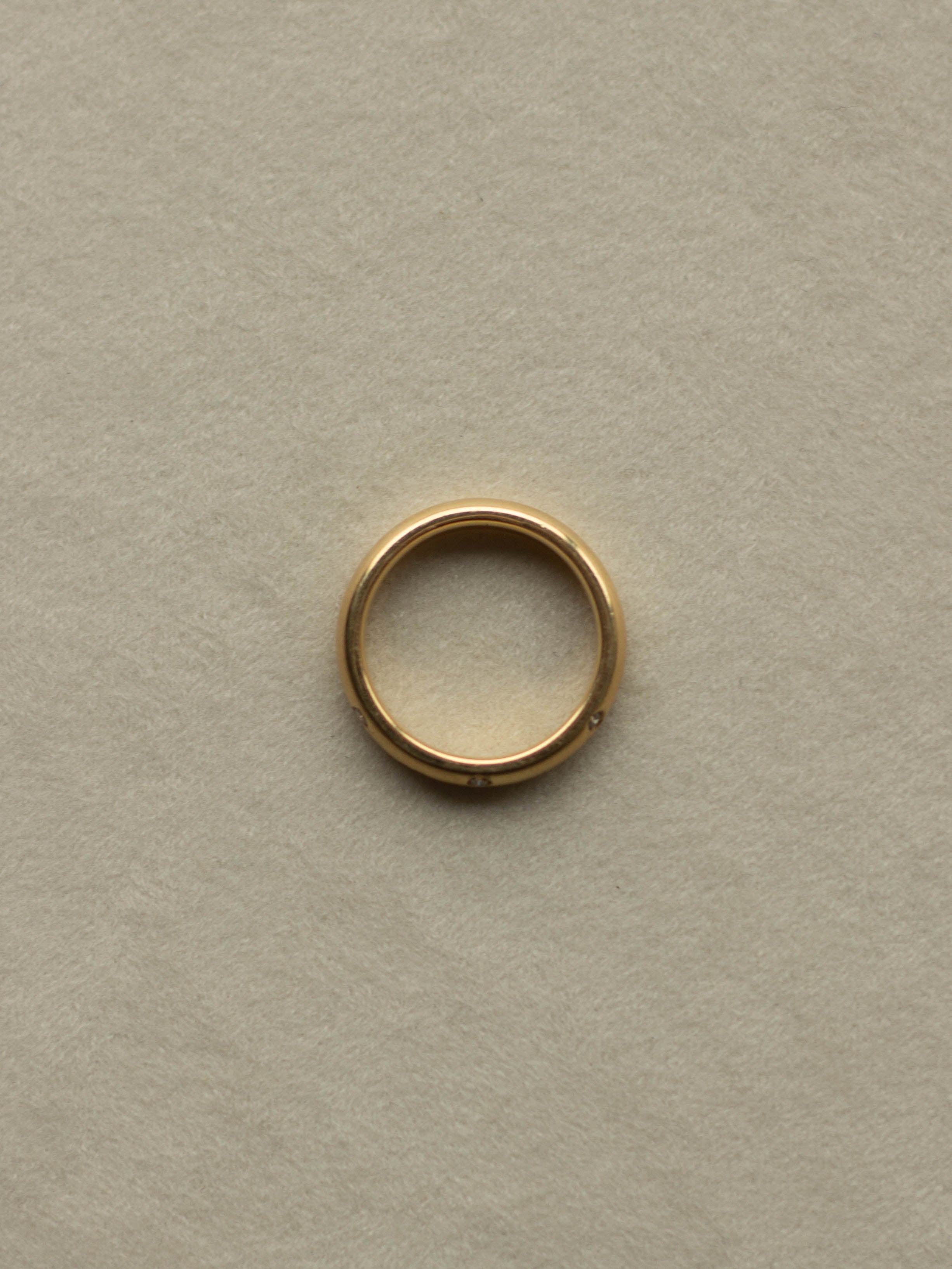 14K Matte Dotted Diamond Ring (GDR-42)