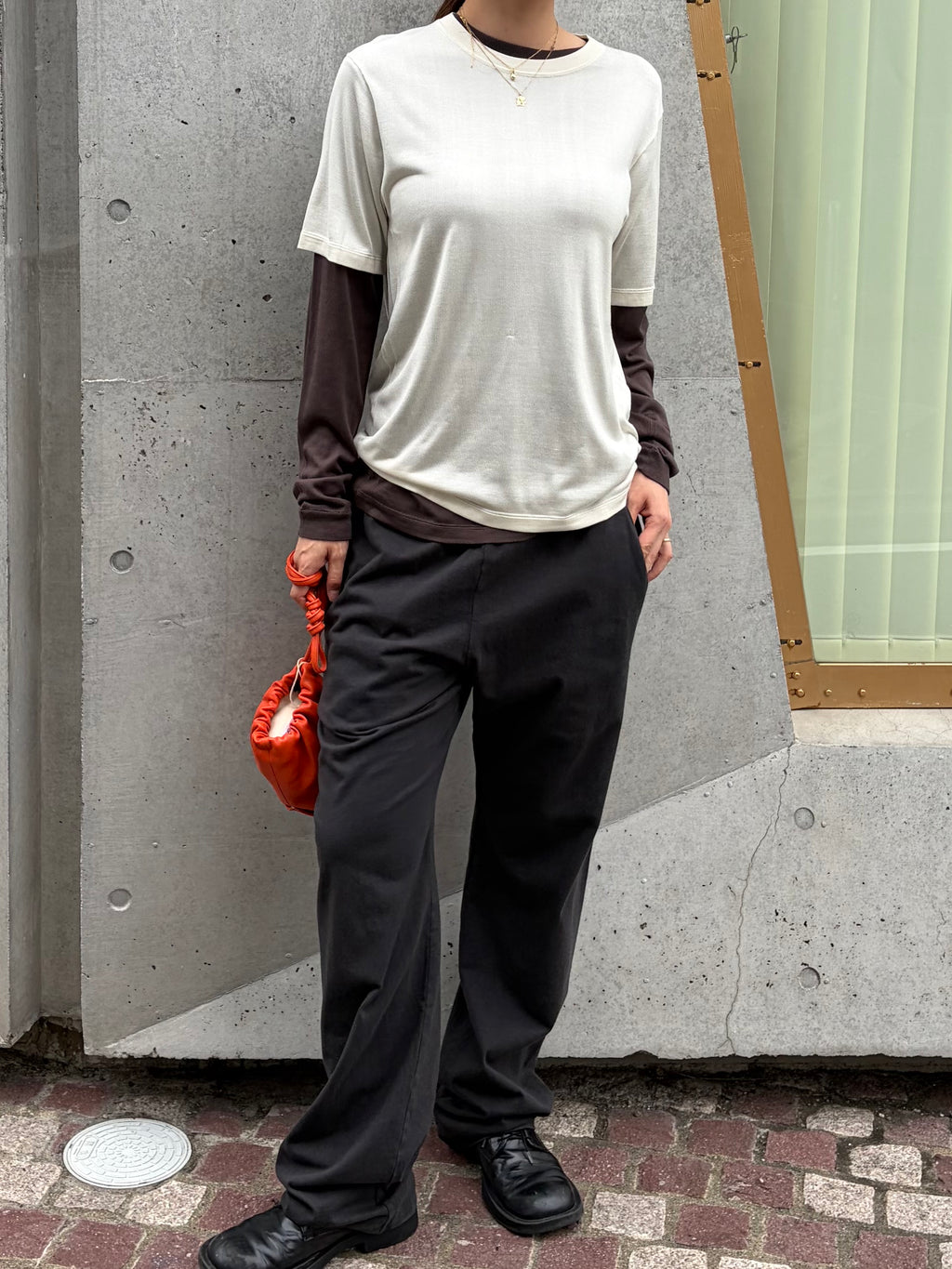 100% Washable Silk Tee S/S - Ivory