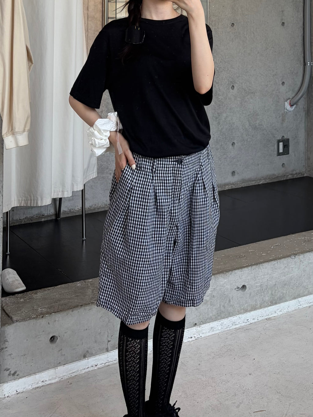 100% Washable Silk Tee S/S - Black