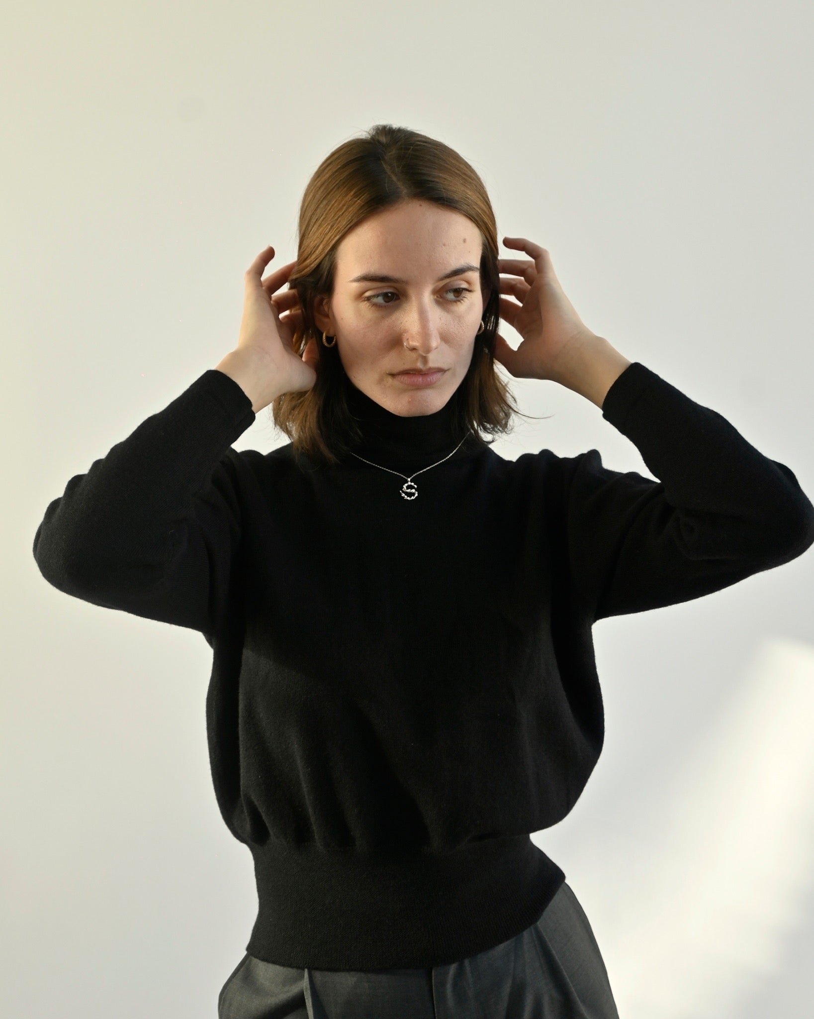 Wool Turtleneck Top