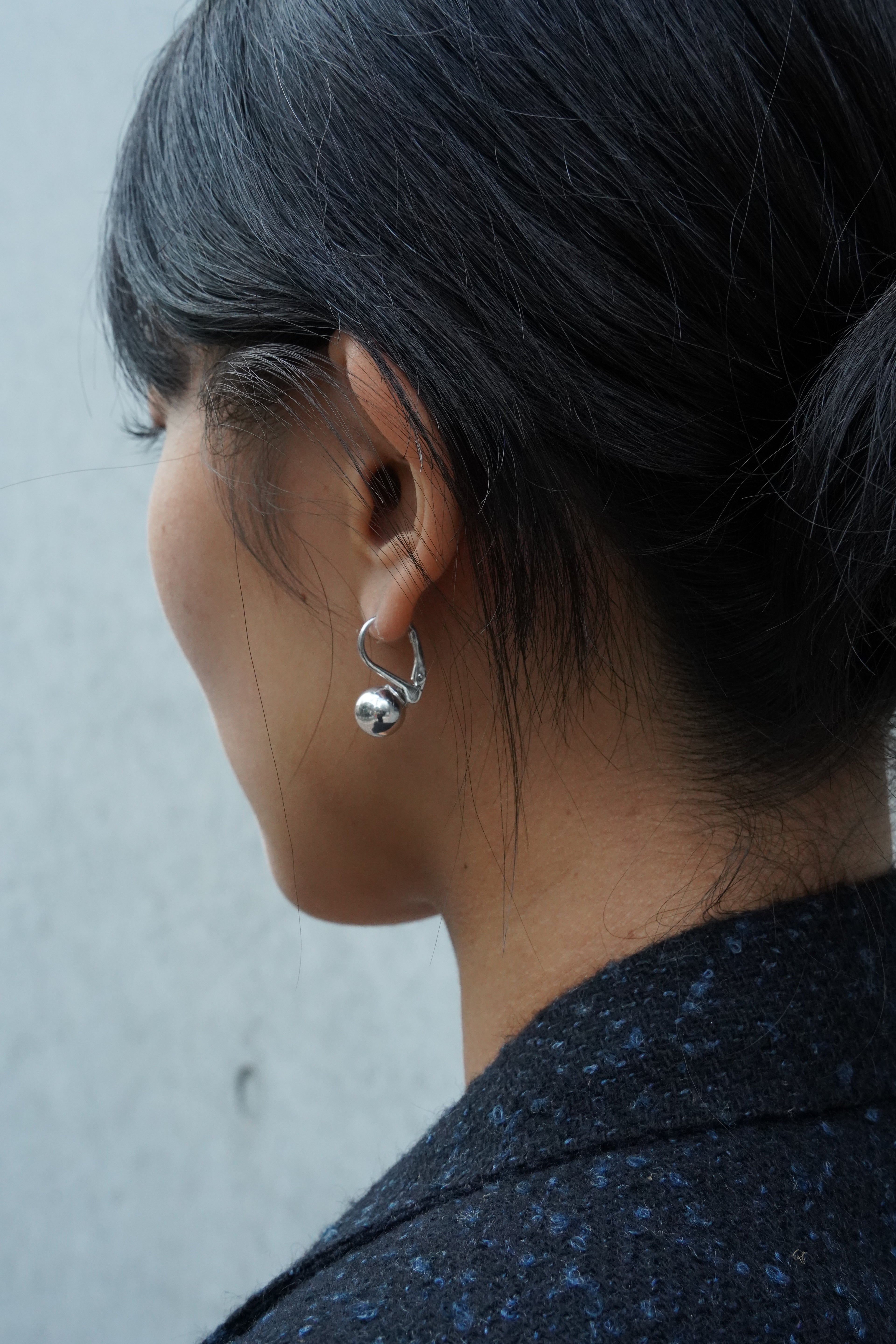 Silver Sphere Earrings (SVE-2501)