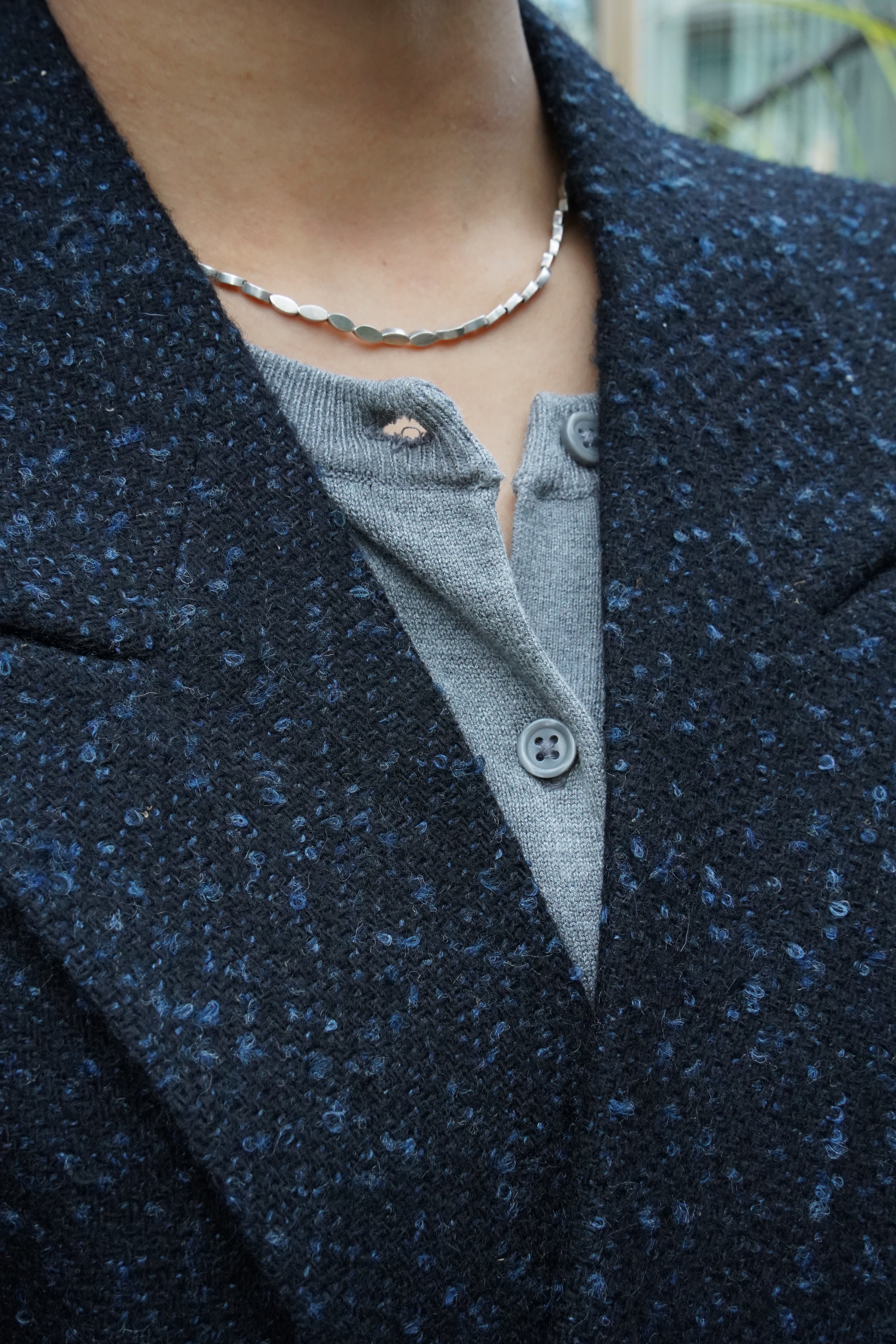 Flat Disk Chain Necklace (SVNL25002-1)