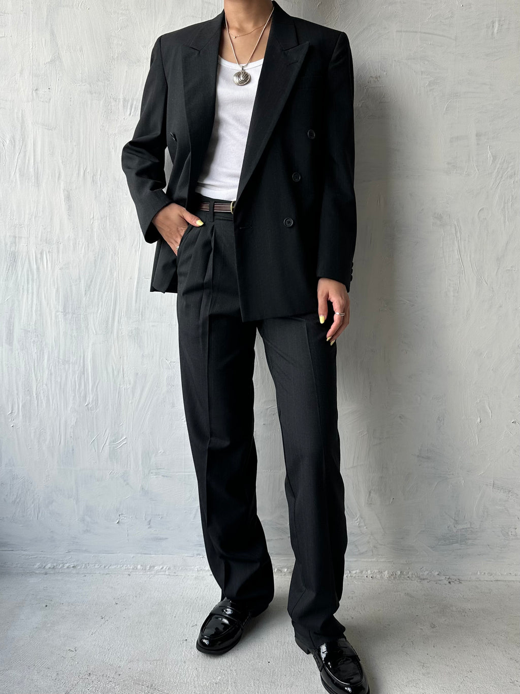 Double Breasted Pinstripe Suit