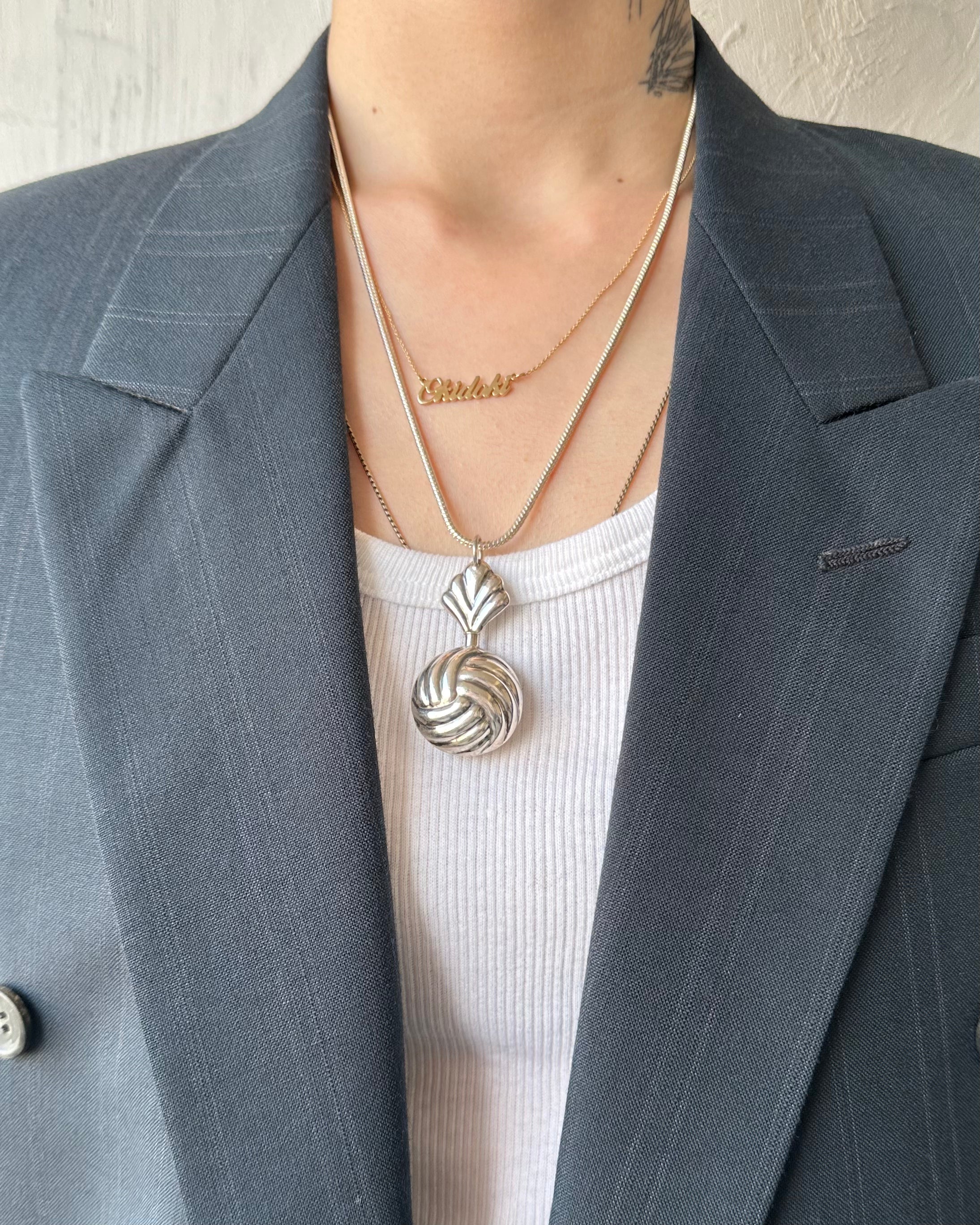 Silver Necklace w/ Perfume Bottle (SVNL-25SS003)