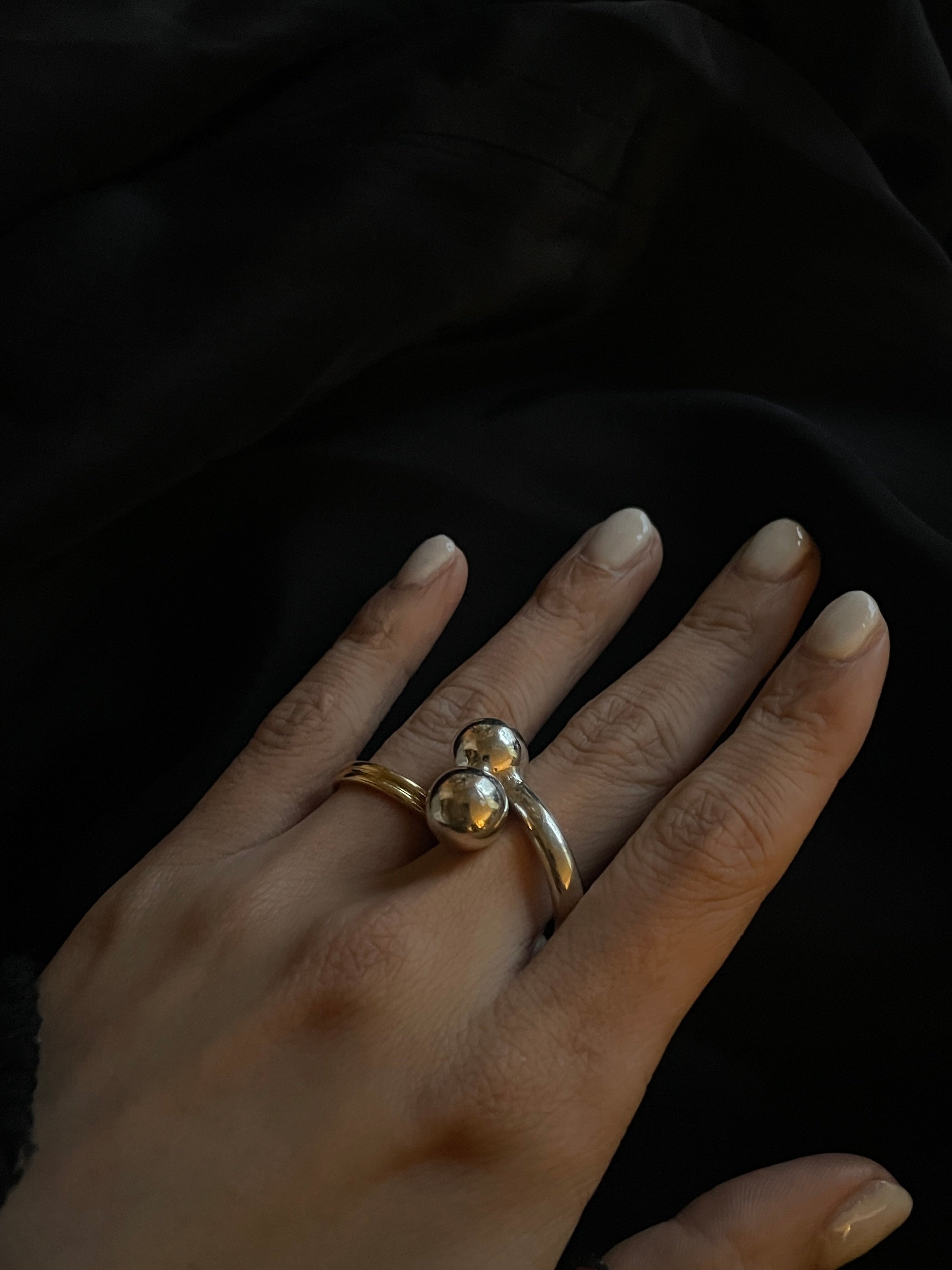 Silver Ball Ring - 15号