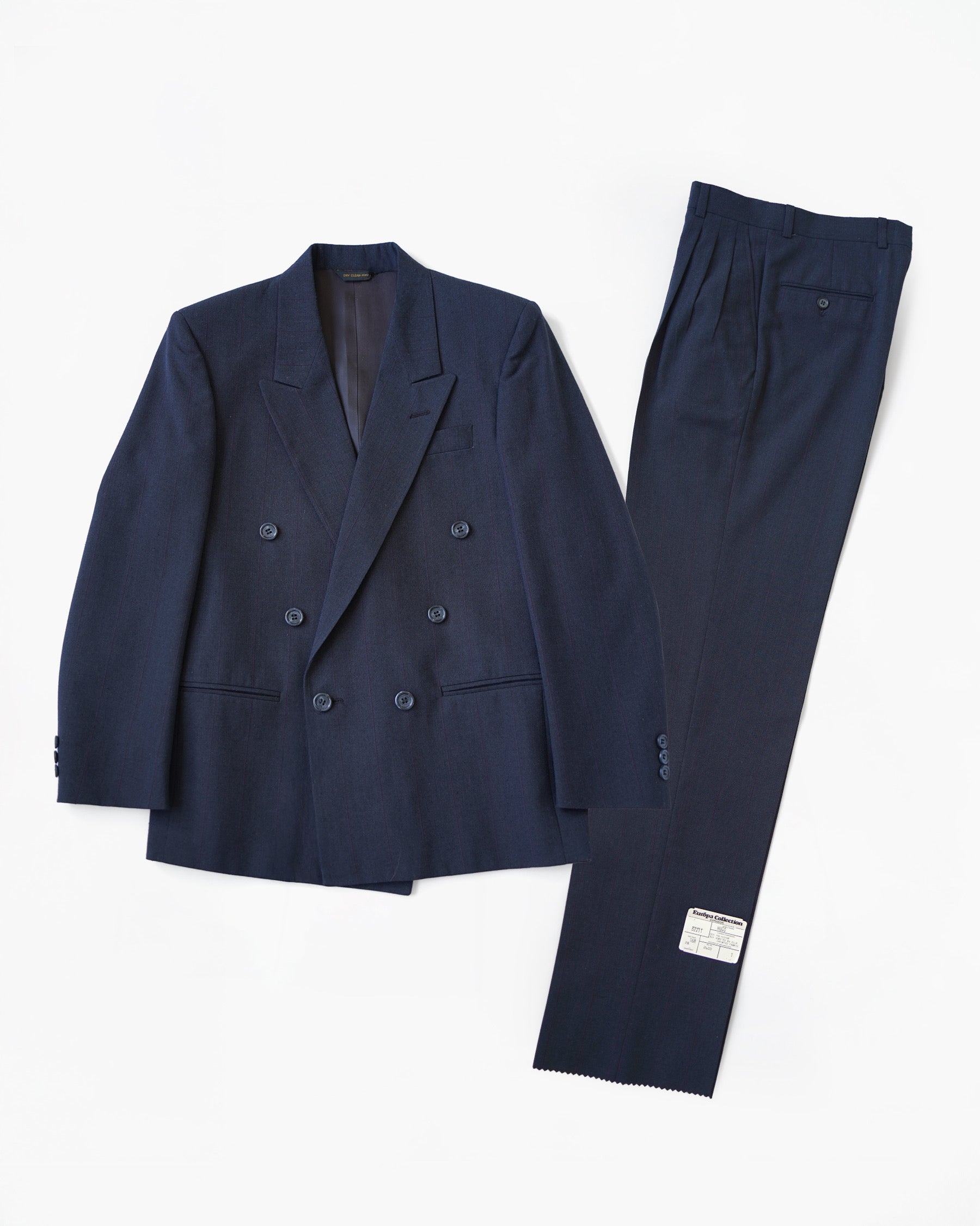 Double Breasted Suit with Subtle Pinstripe