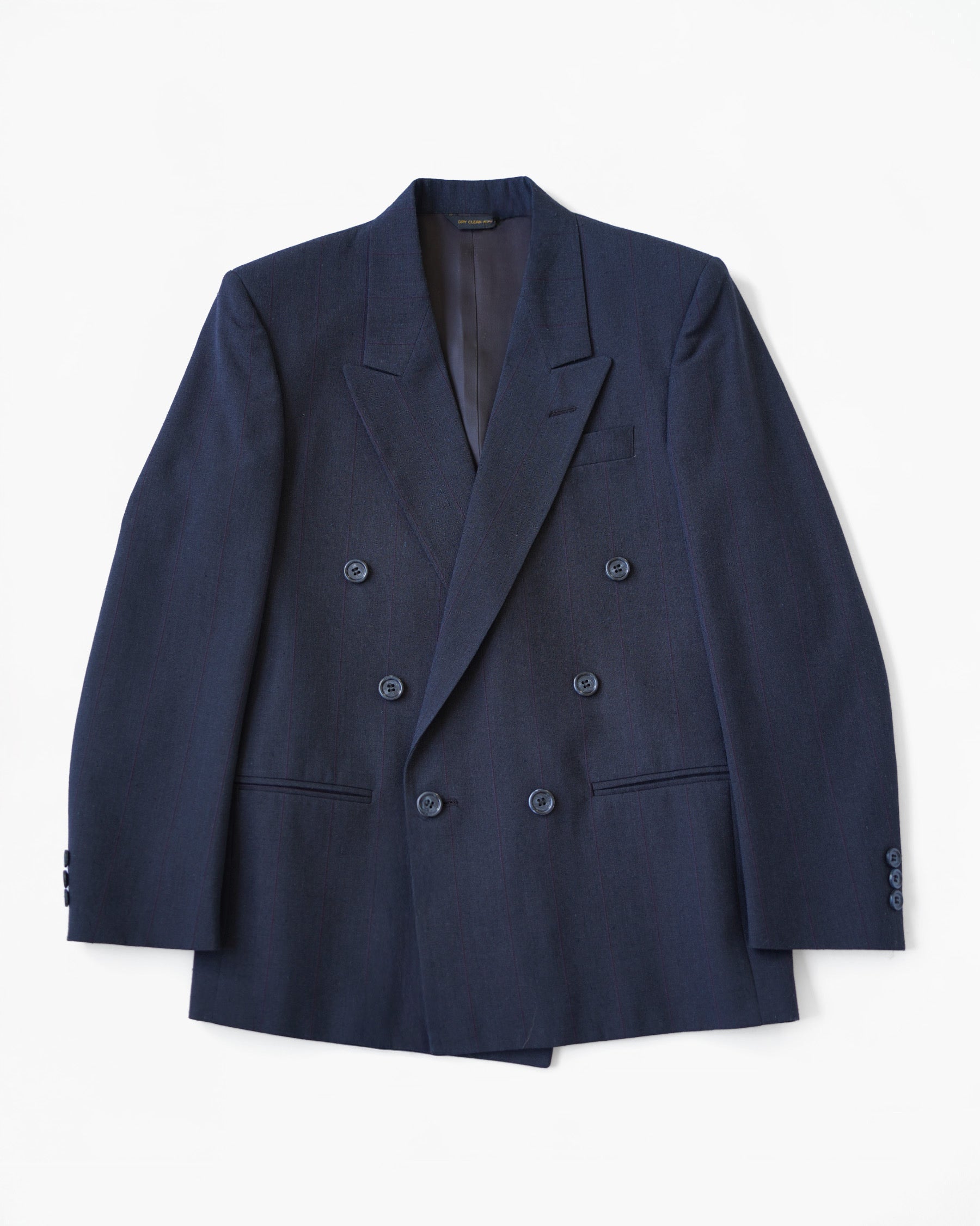 Double Breasted Suit with Subtle Pinstripe