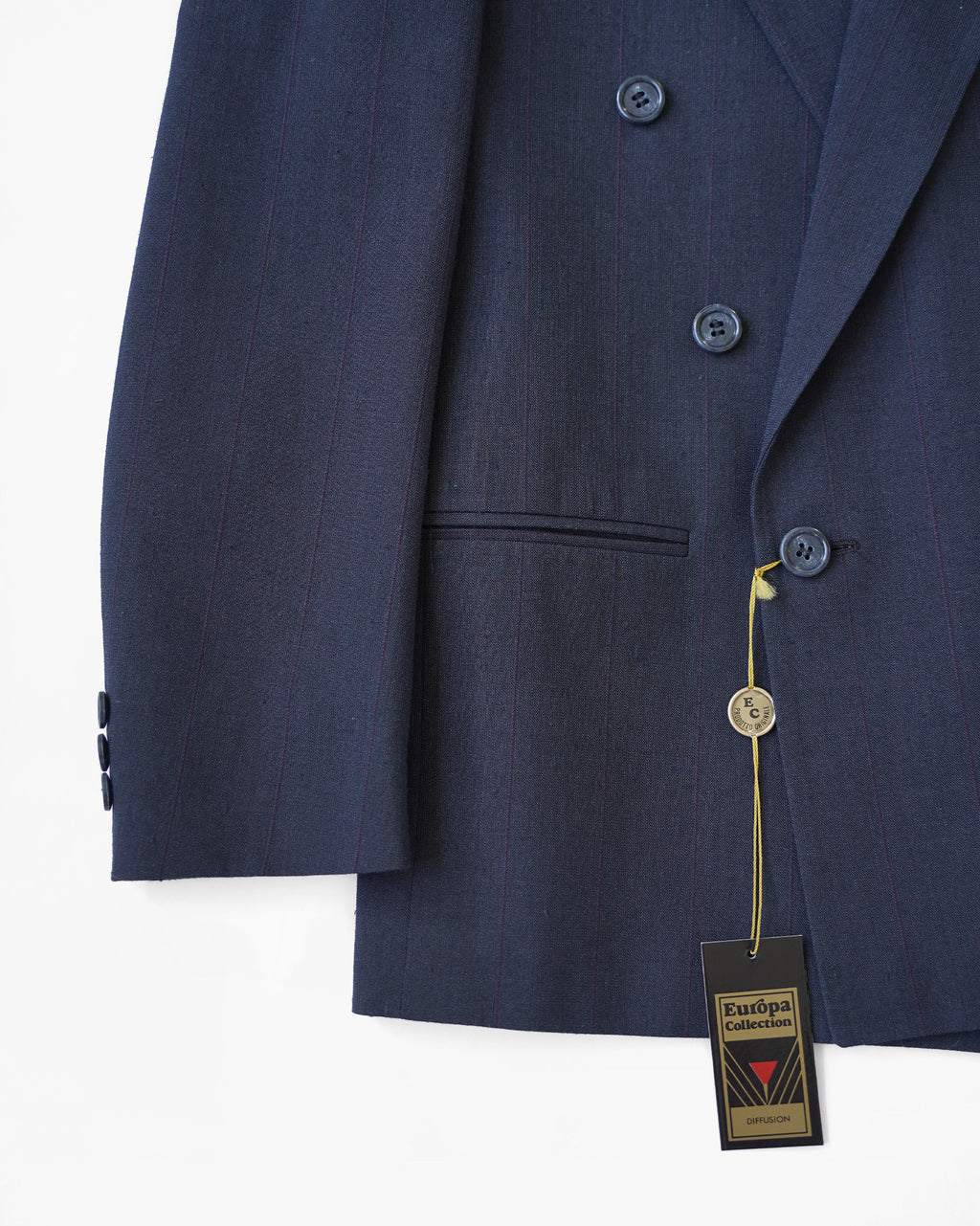 Double Breasted Suit with Subtle Pinstripe
