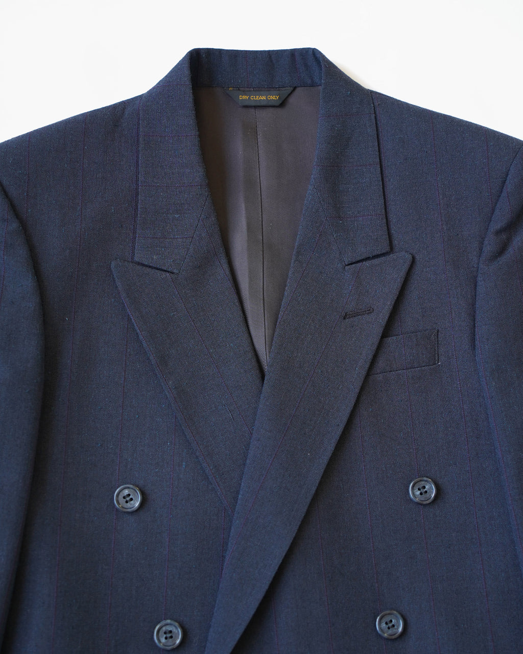 Double Breasted Suit with Subtle Pinstripe