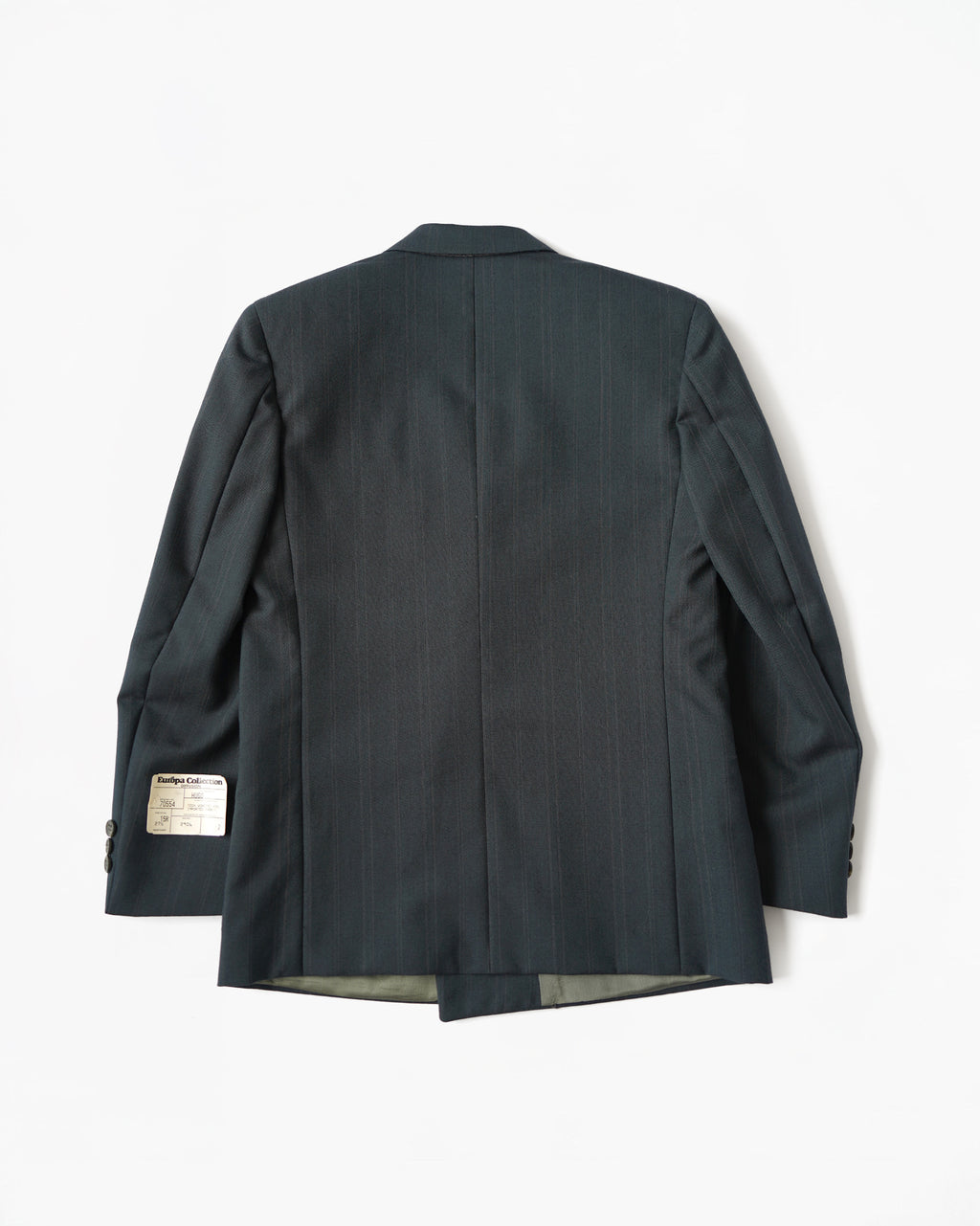 Double Breasted Suit in Deep Green Pinstripe