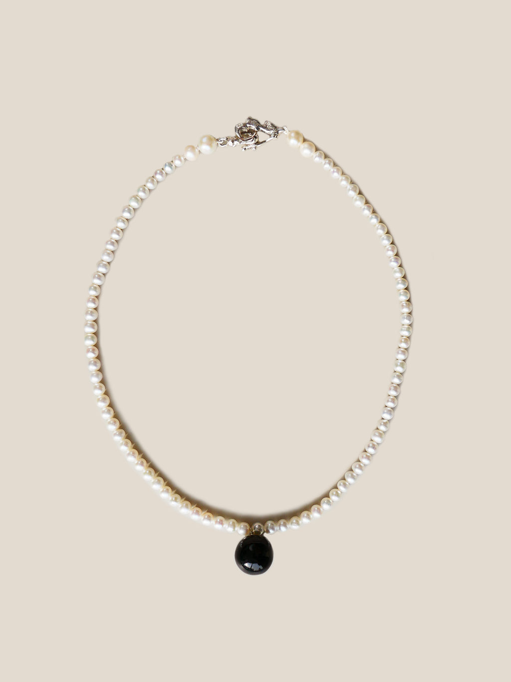 "Isabella Etou" Timeless Onyx Pendant Necklace