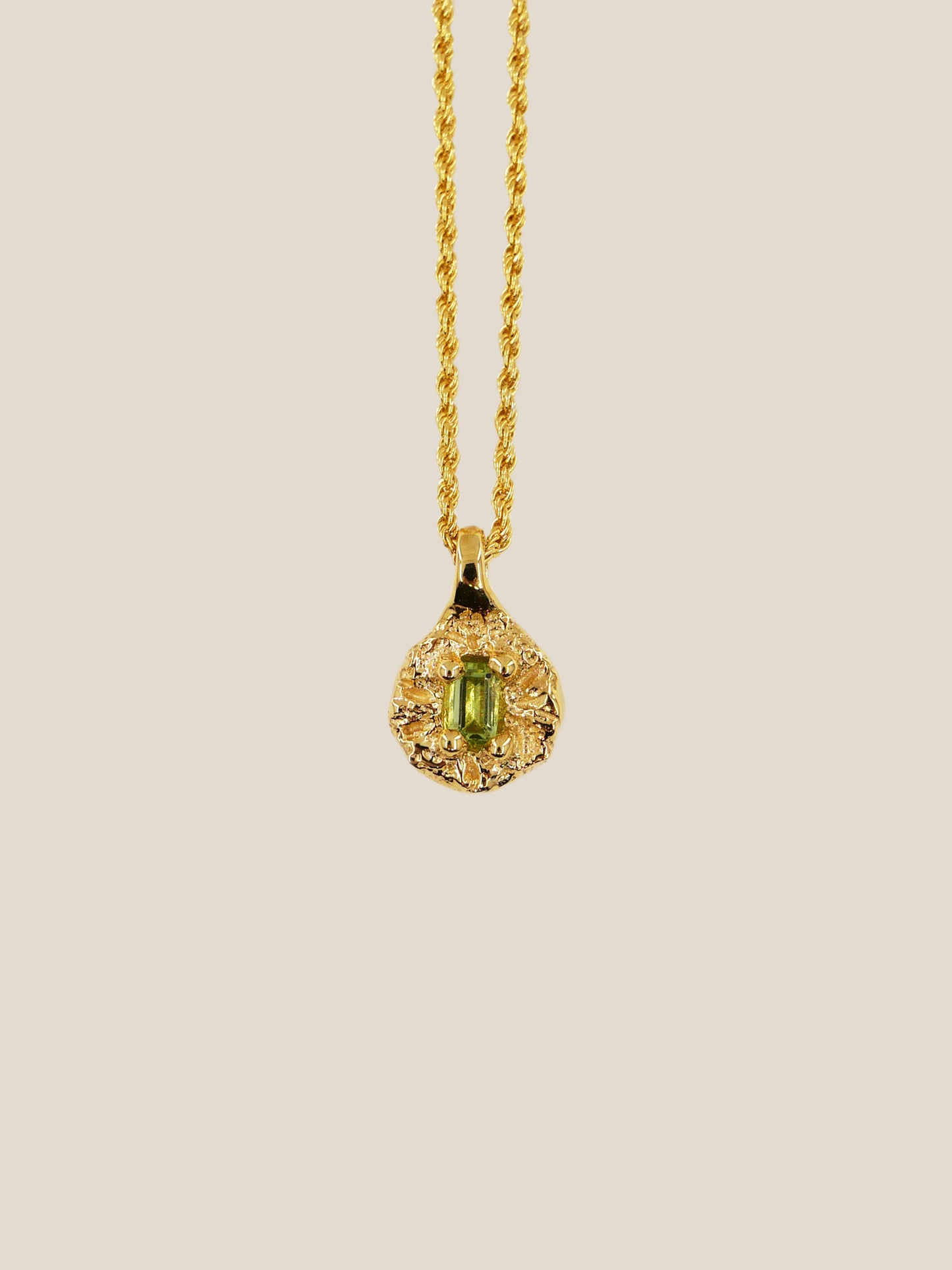 Peridot Space Rock Necklace