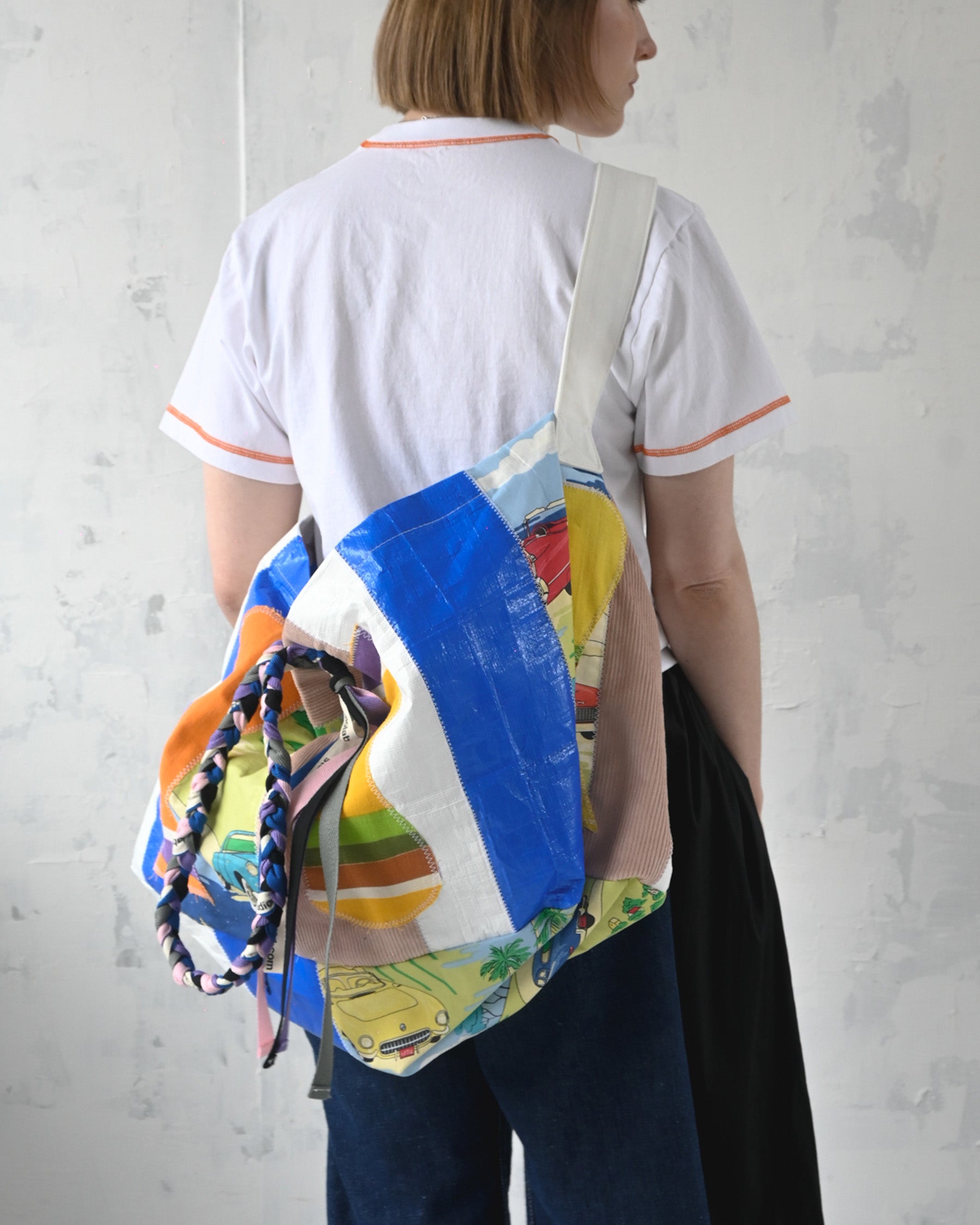 KHOKI x 404 - Patchwork Vinyl Bag with Vintage Fabric