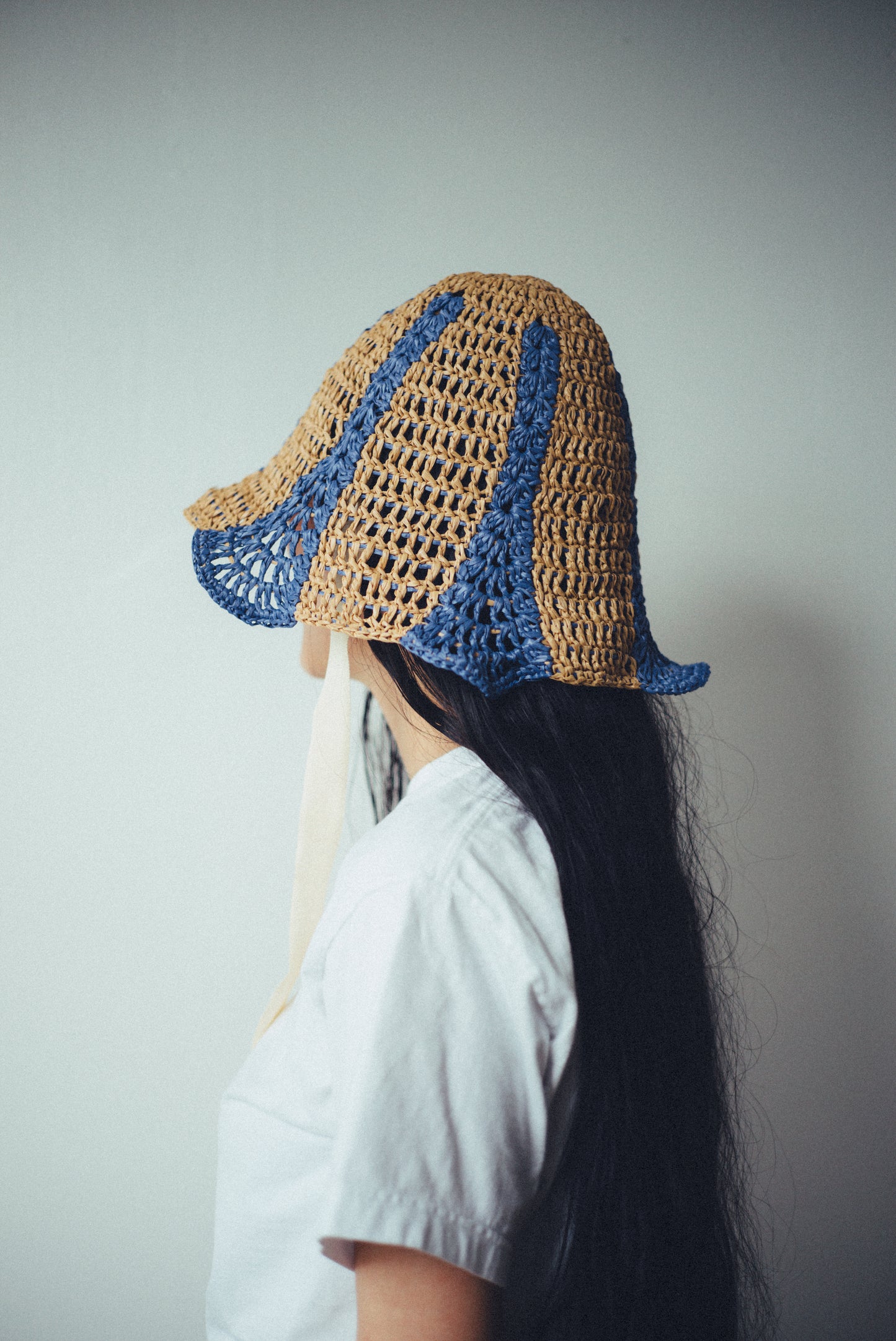 Hand Crochet Raffia Bucket Hat 09