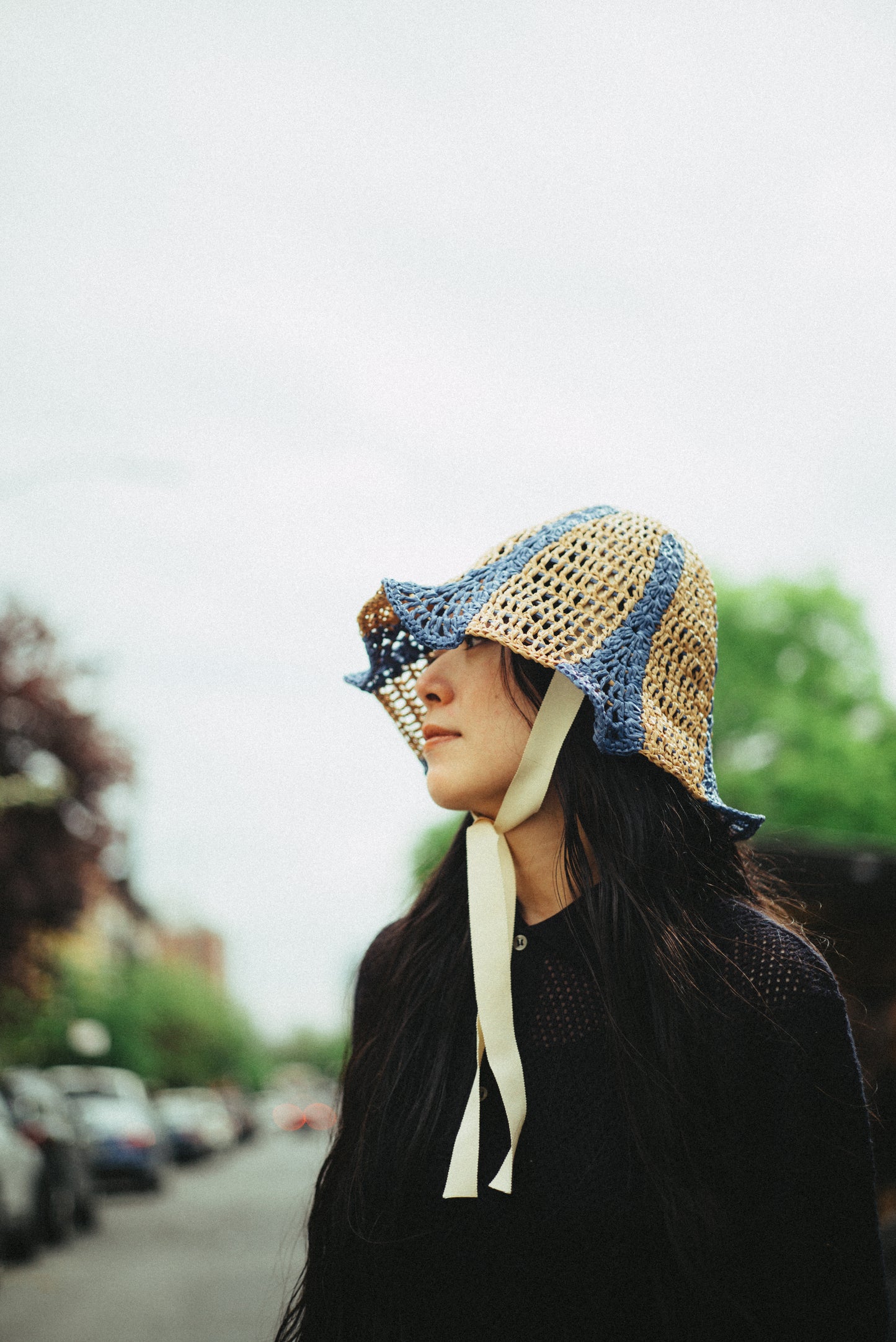 Hand Crochet Raffia Bucket Hat 09