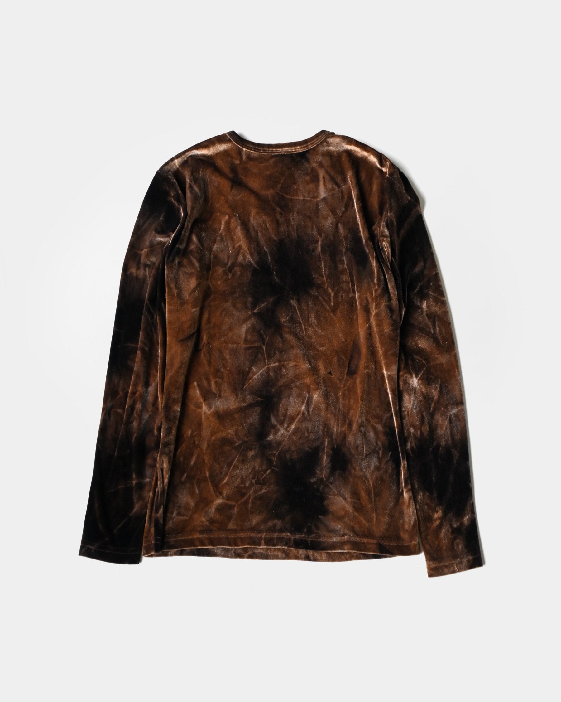 Velour L/S Top - Gold x Brown