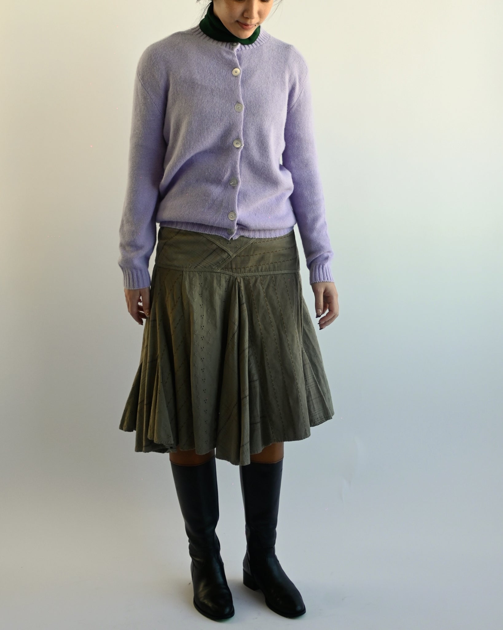 Assort Khaki Flare Skirt