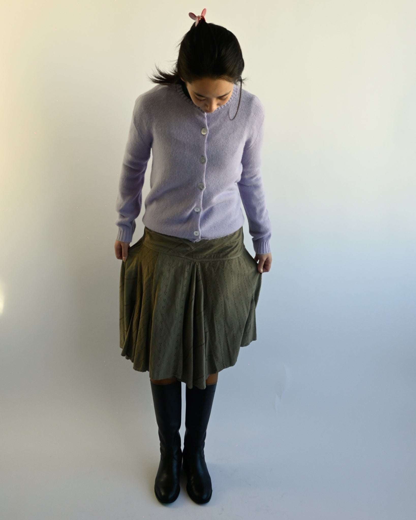 Assort Khaki Flare Skirt