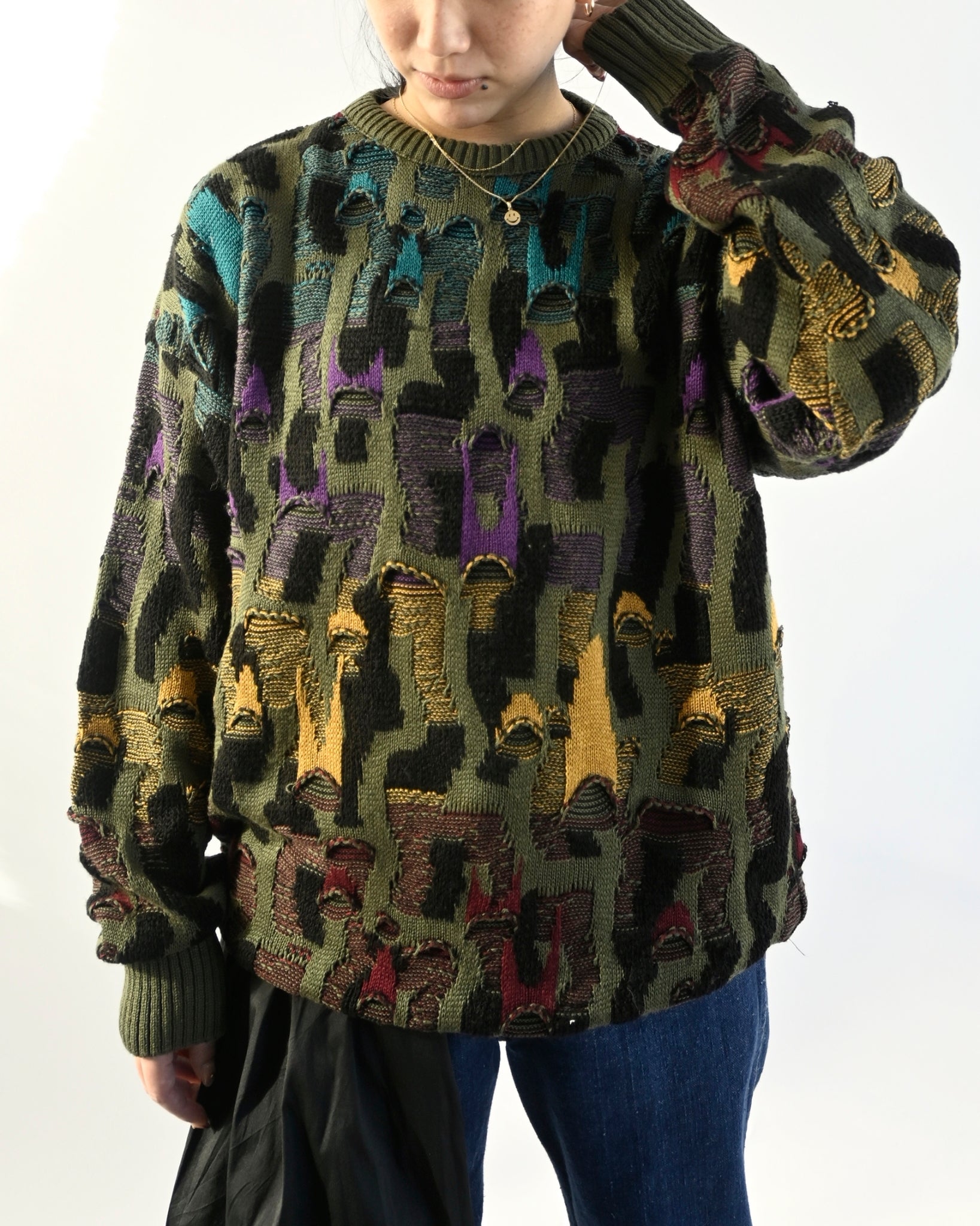 1980's 3D Knit Sweater