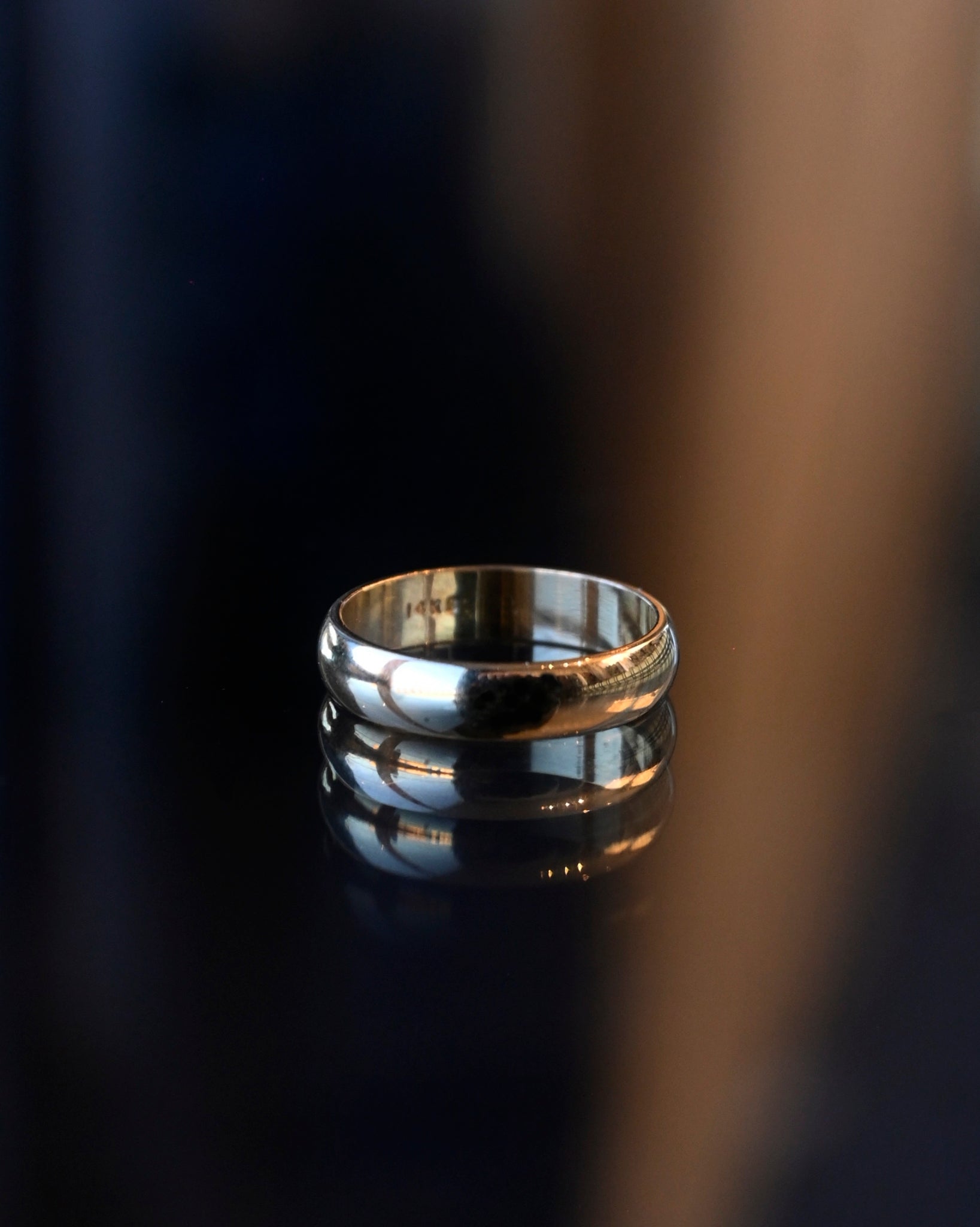 14k Band Gold Ring - 9号