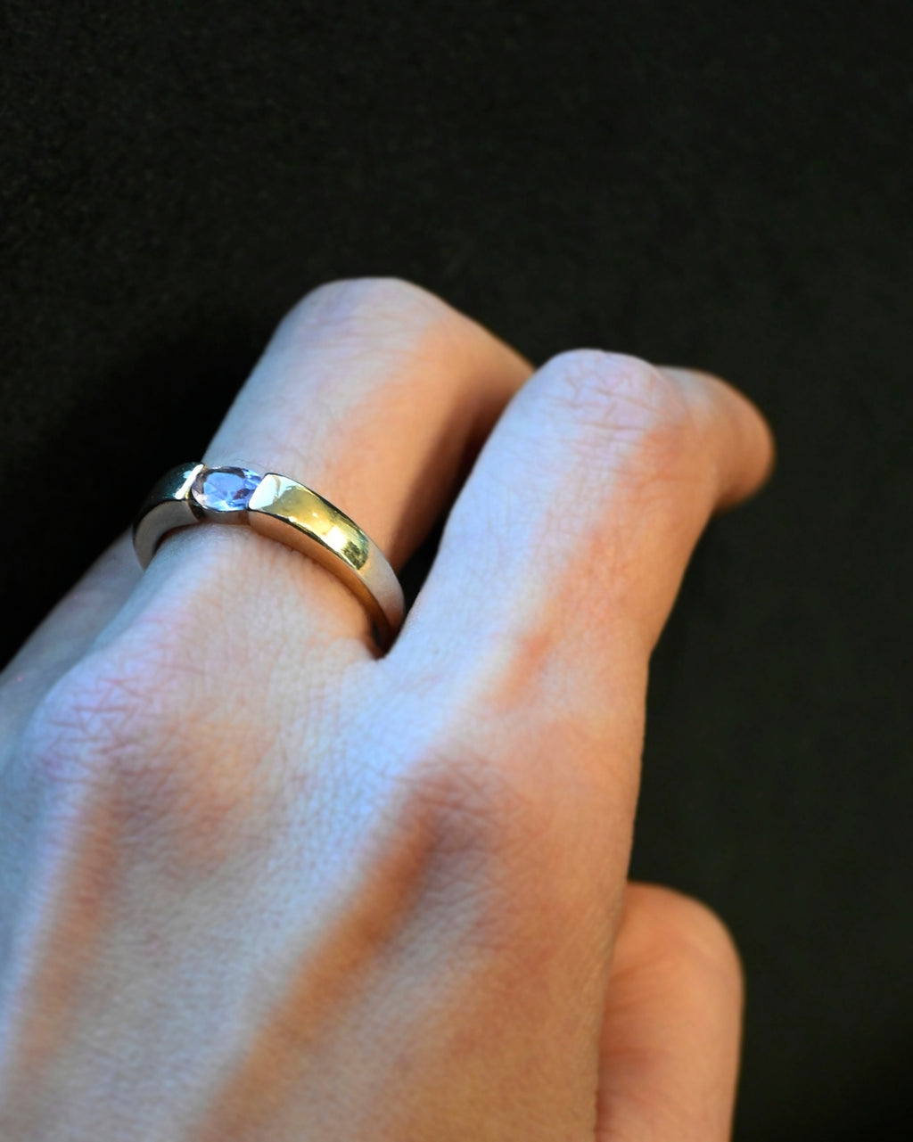 9k Amethyst  Gold Ring - 13号