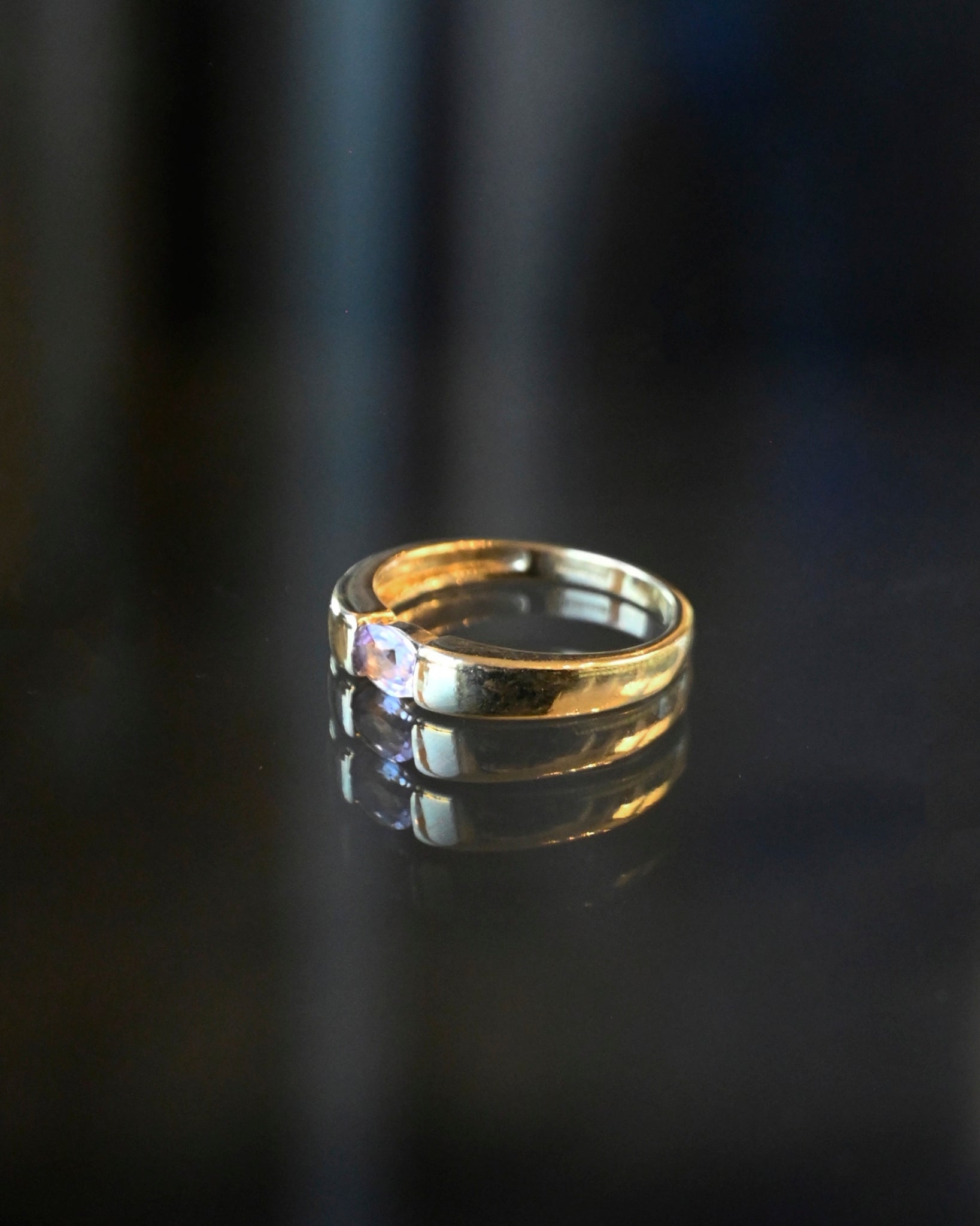9k Amethyst  Gold Ring - 13号