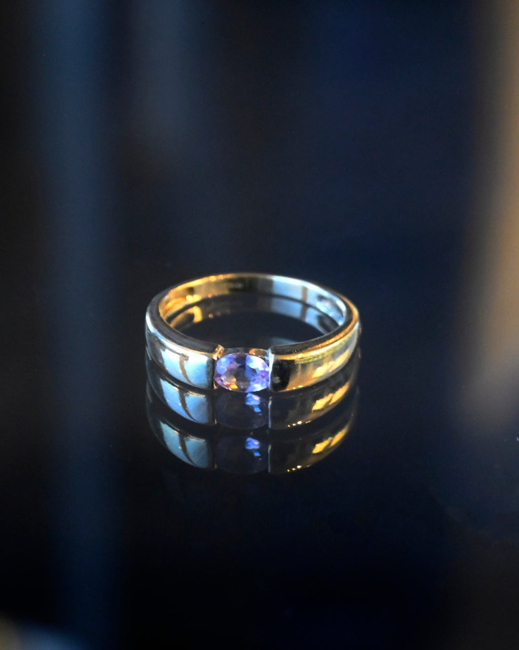 9k Amethyst  Gold Ring - 13号