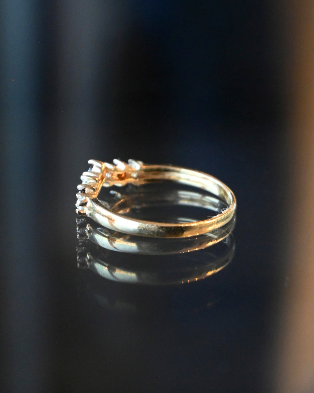 9k Garnet CZ Diamond Gold Ring - 12号