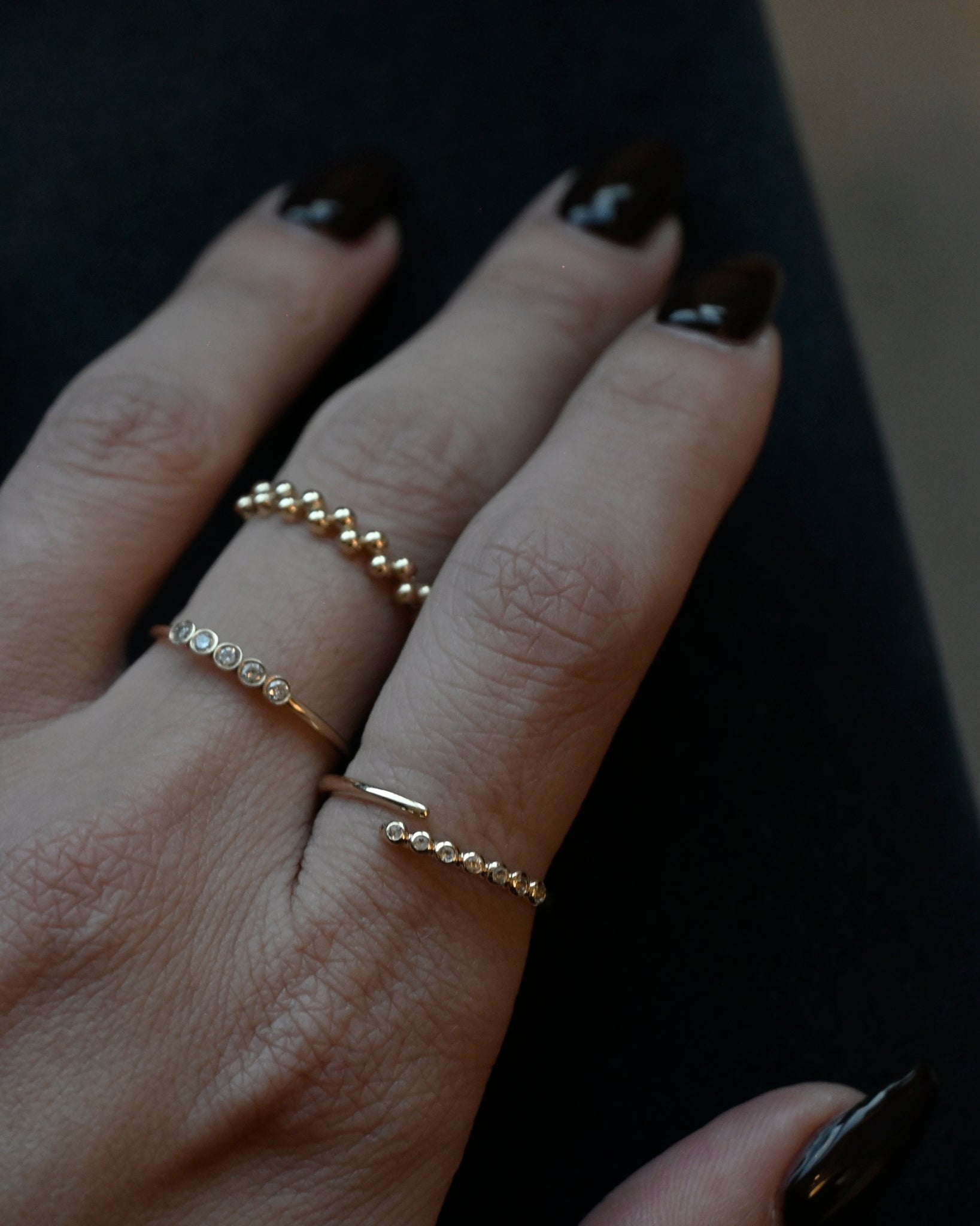 14k Gold x Dia Ring - Approx.14号