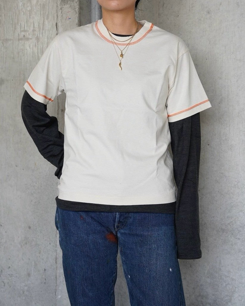 404 Stitched S/S Soft Tee - Ecru