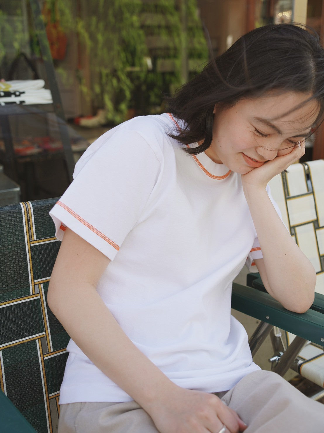 404 Orange Stitched S/S Tee